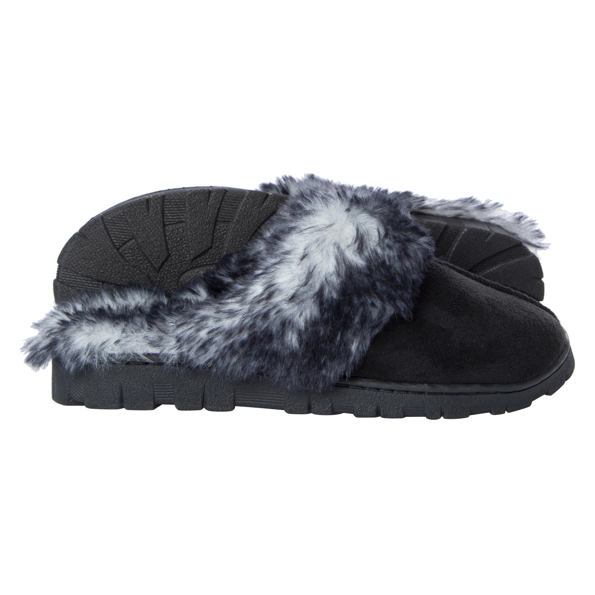 Fluffy Lug Sole Scuff Slippers