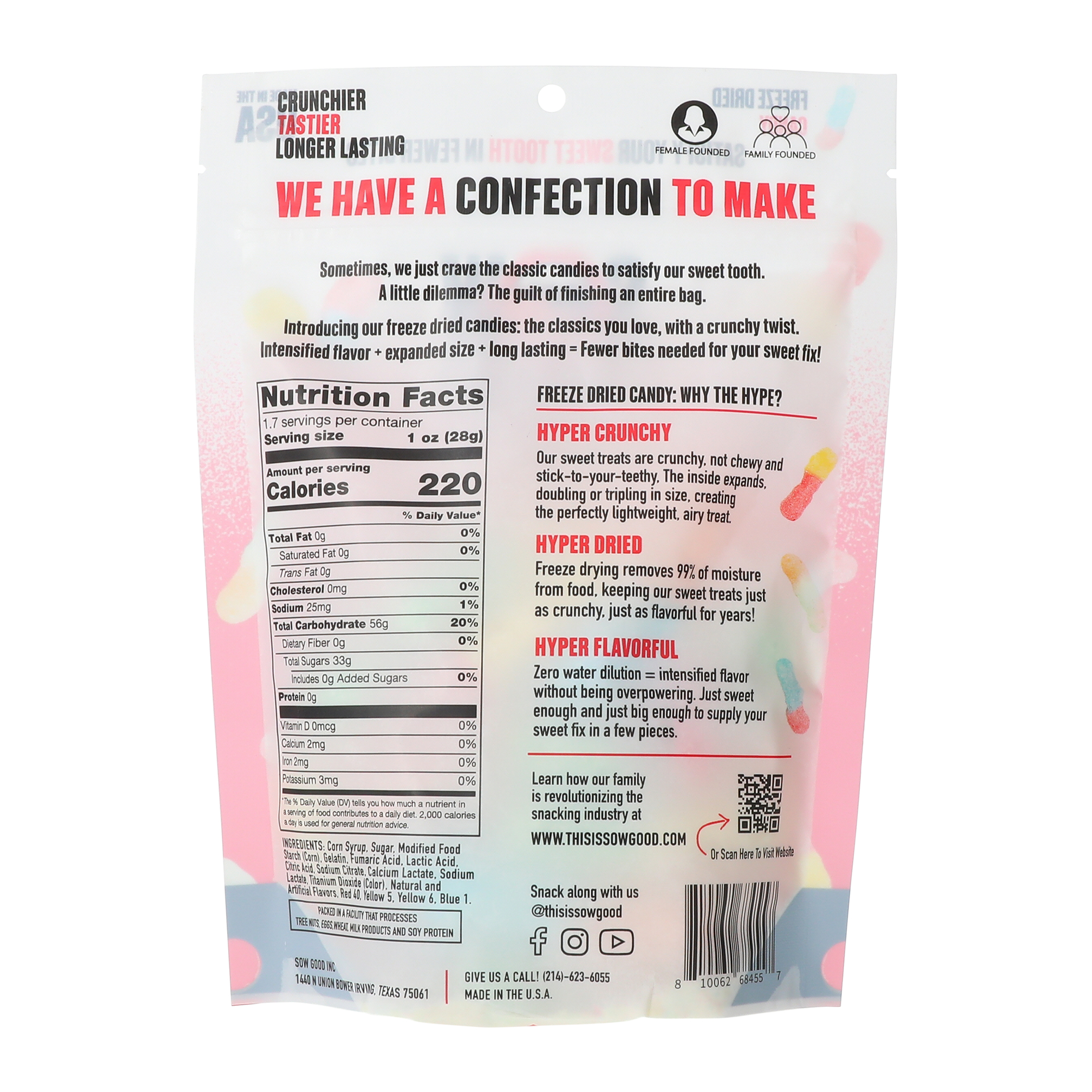 Sow Good™ Freeze Dried Crunchy Worms 1.7oz