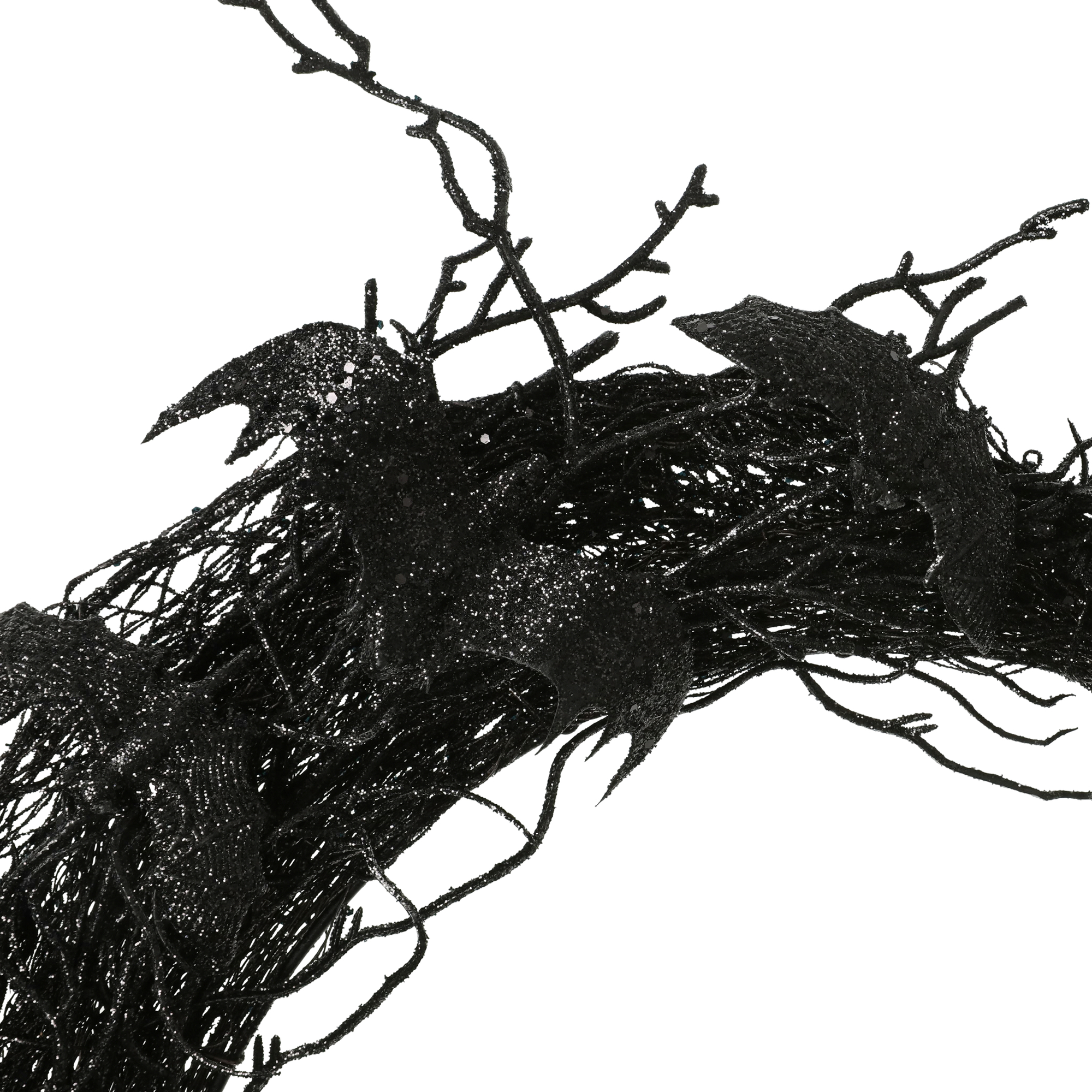 Crescent Moon Halloween Branch Wreath 18in
