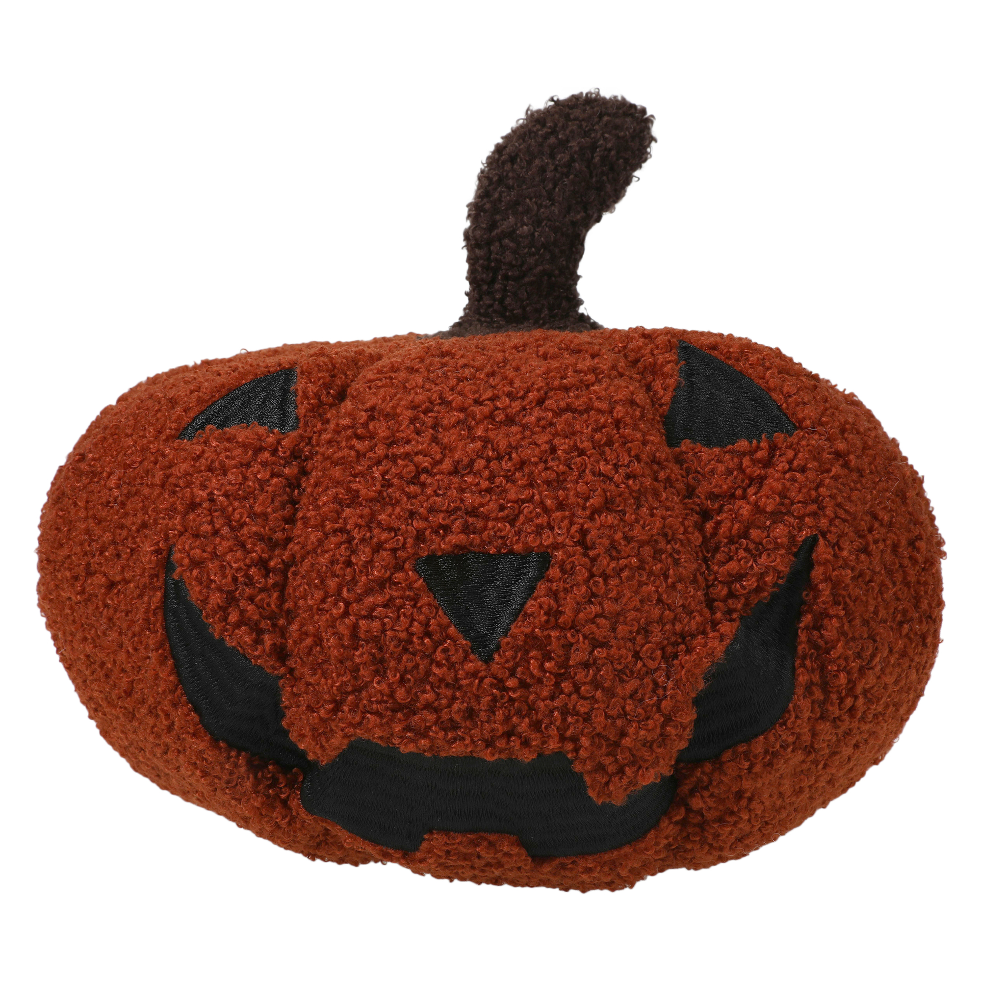 Faux Sherpa Pumpkin Pillow 9in x 7.87in