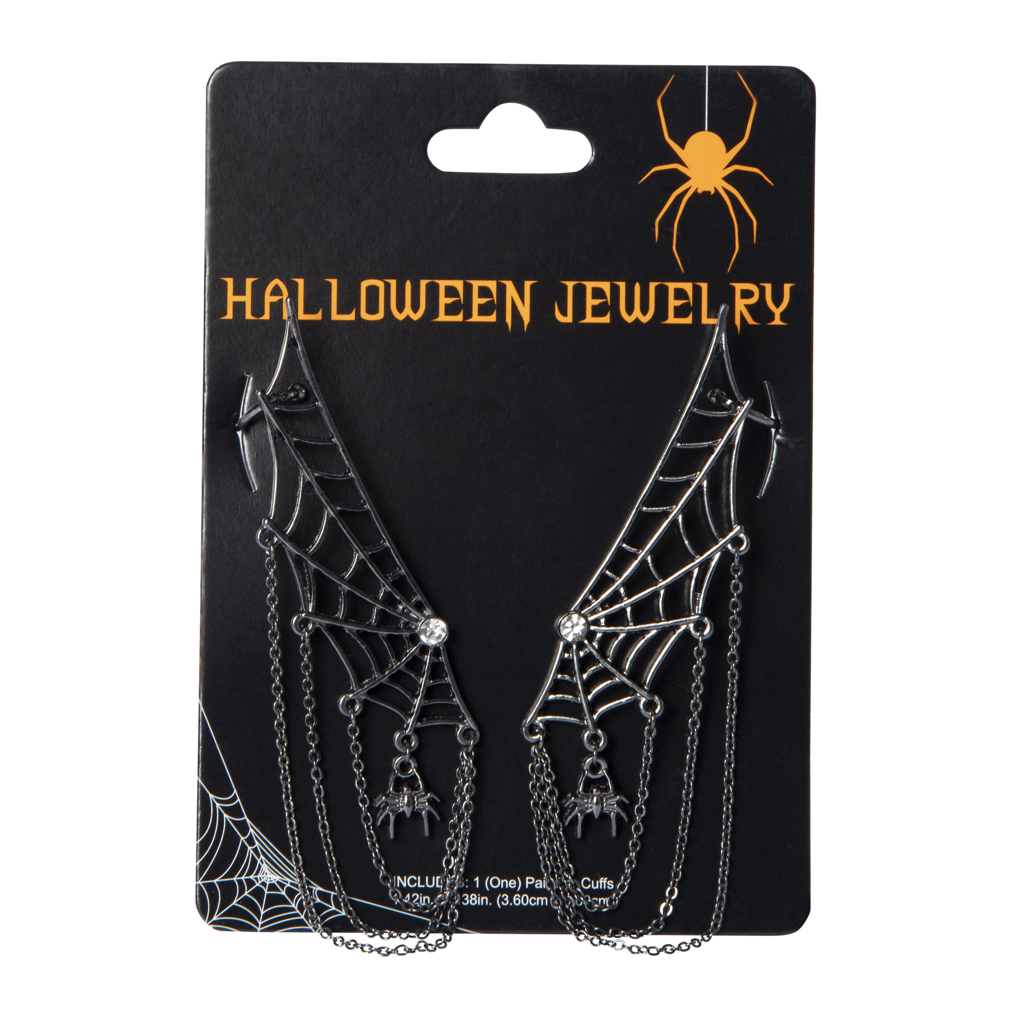 Spiderweb Cuff Dangle Earrings