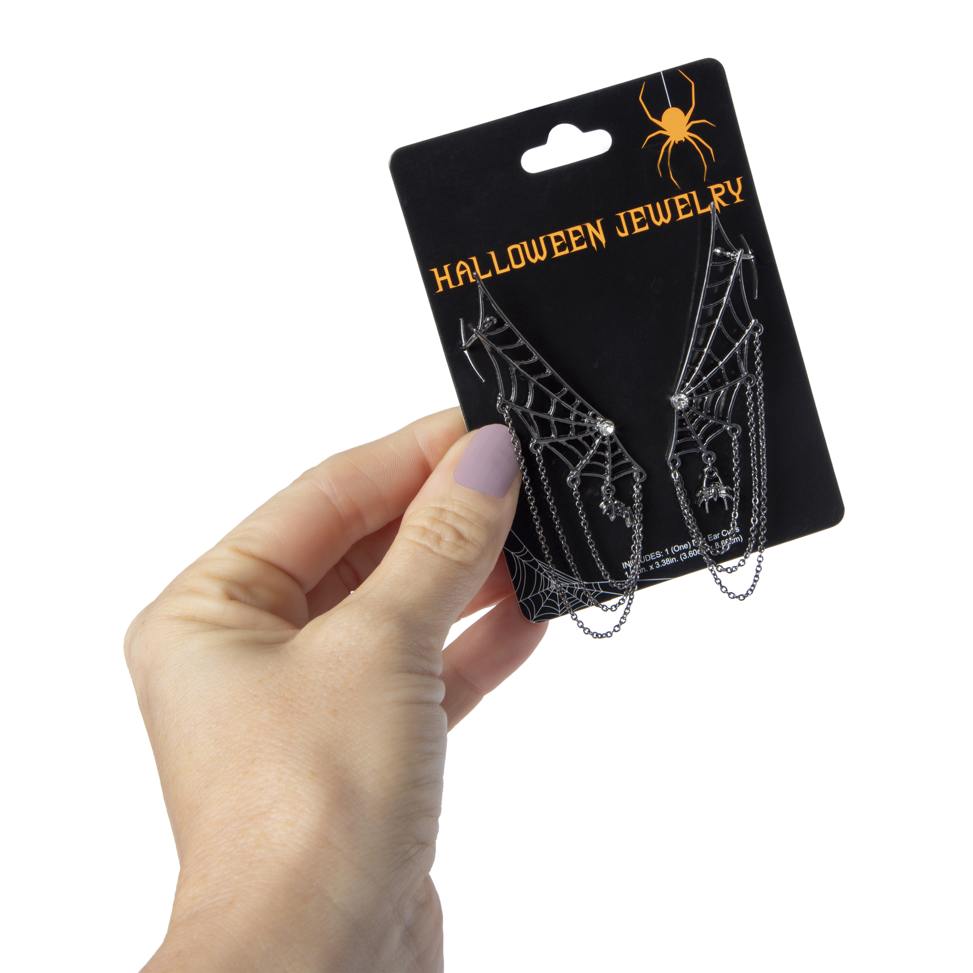 Spiderweb Cuff Dangle Earrings