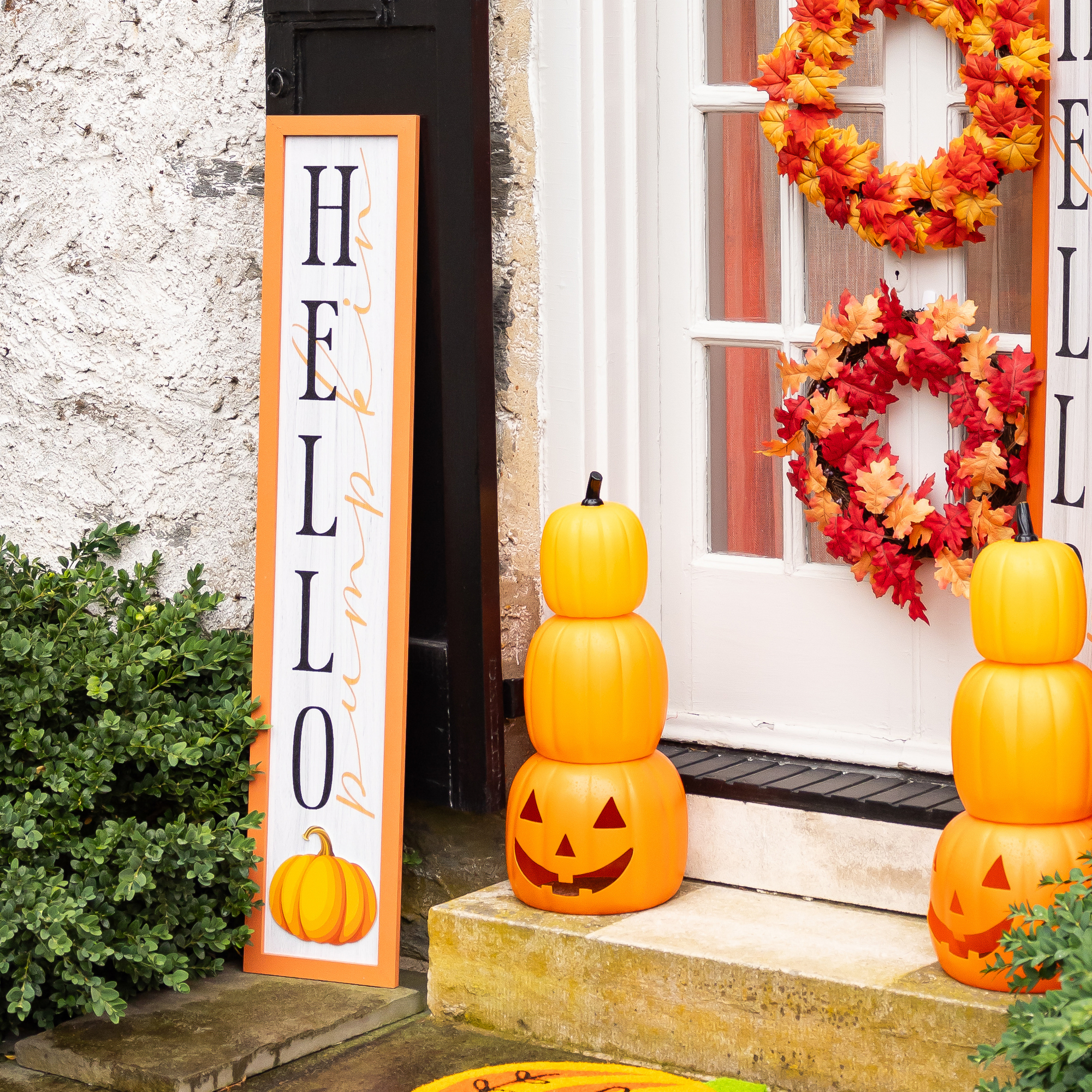 Hello Pumpkin' Fall Porch Board Sign 48in