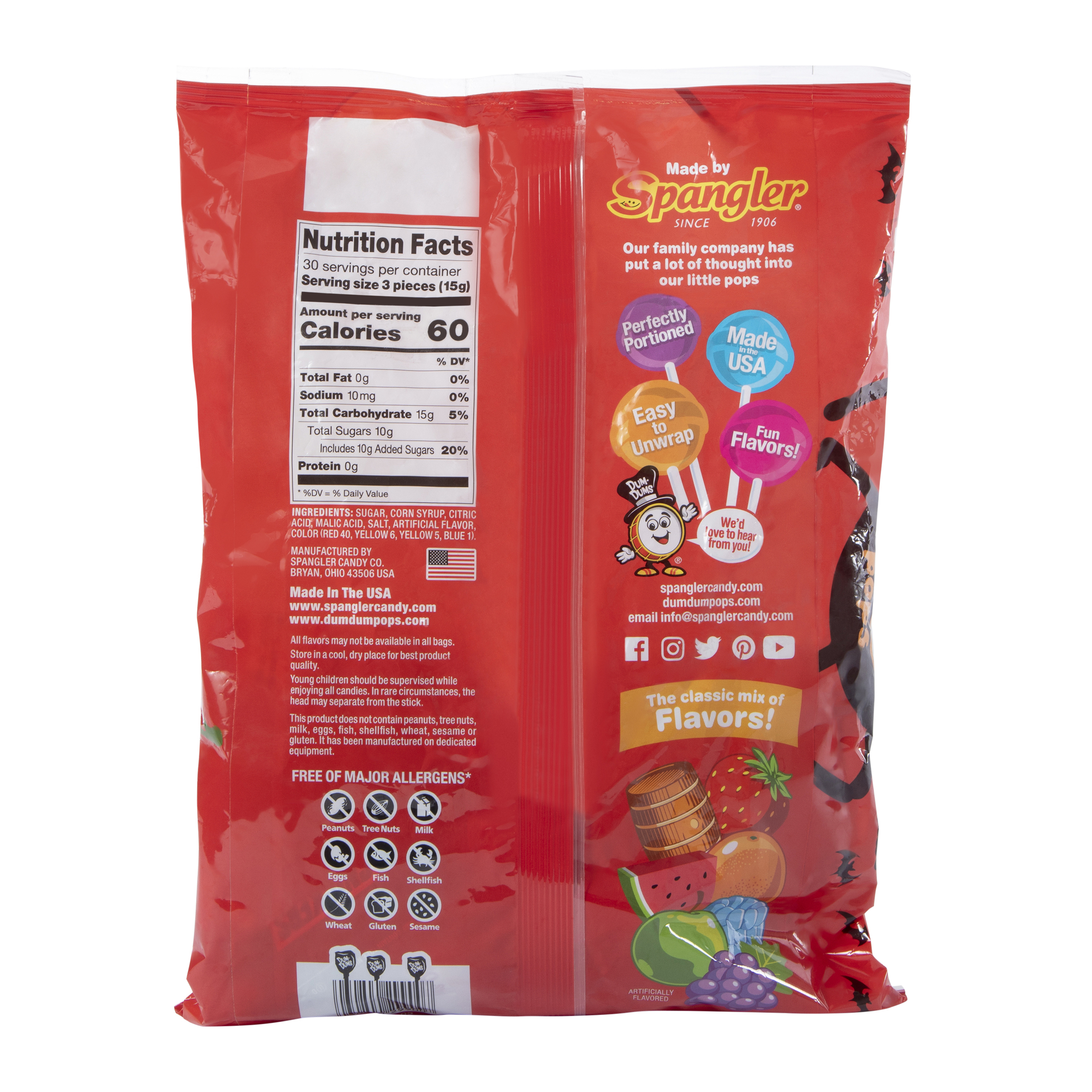 Dum Dums® Original Mix Halloween Candy 90-Count