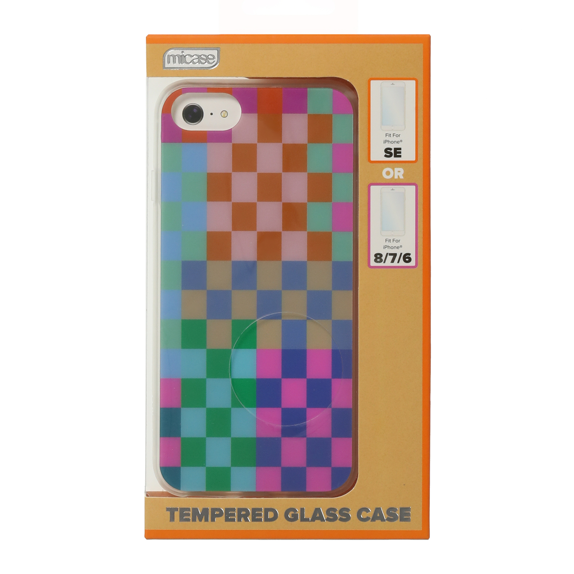 iPhone 8®/Se® Pattern Tempered Glass Phone Case