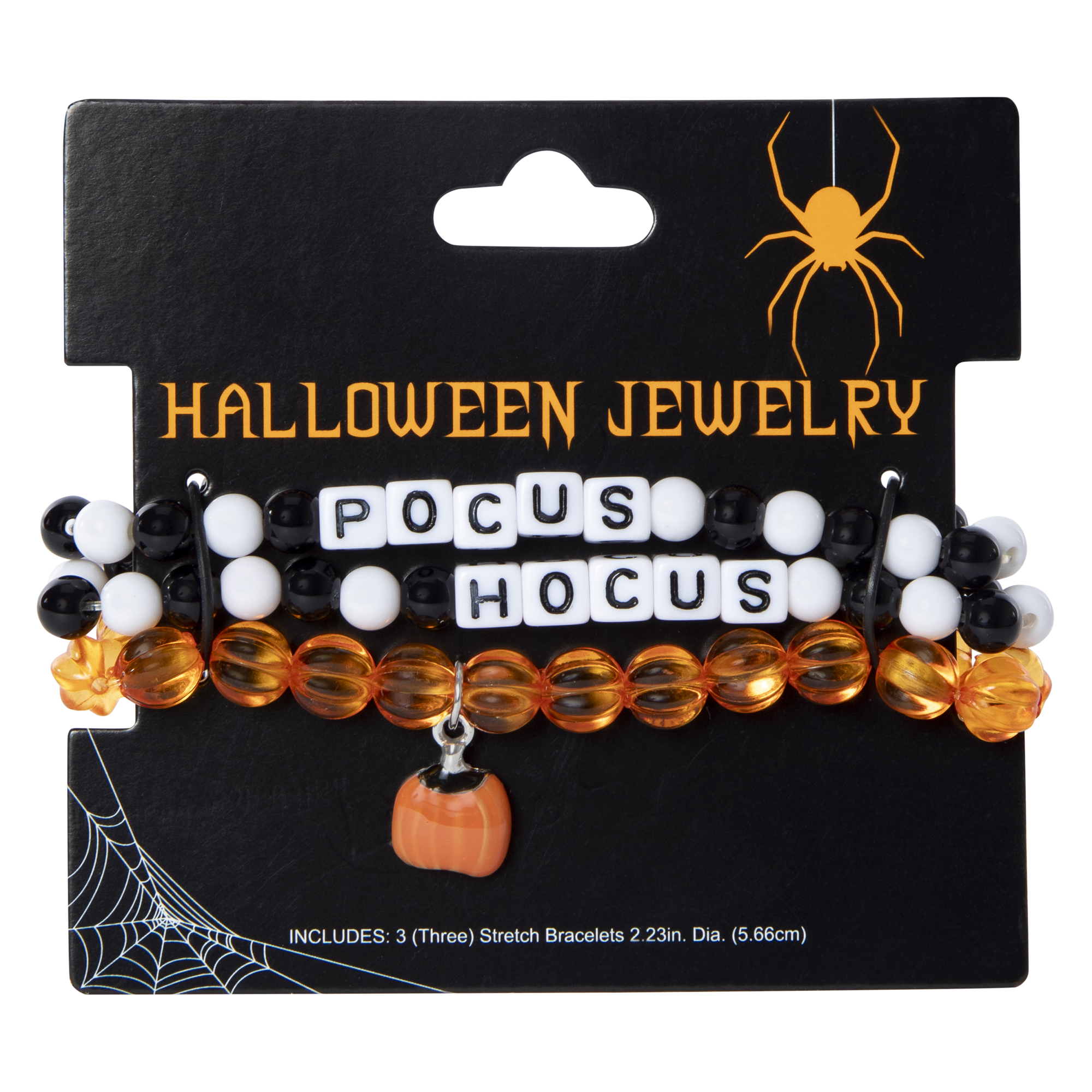 Halloween Bead Bracelets 3-Piece Set