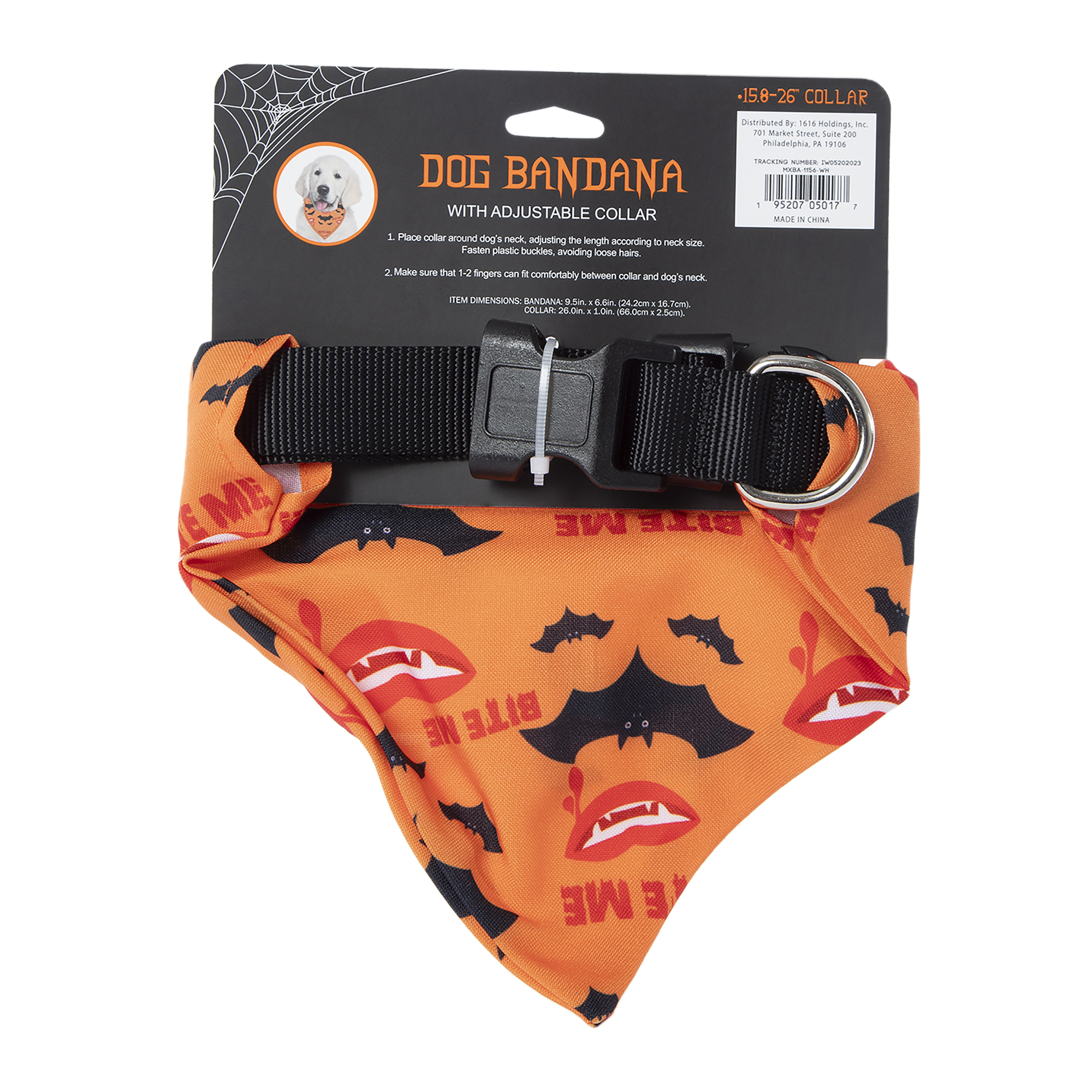 Halloween Pet Collar & Bandana Set