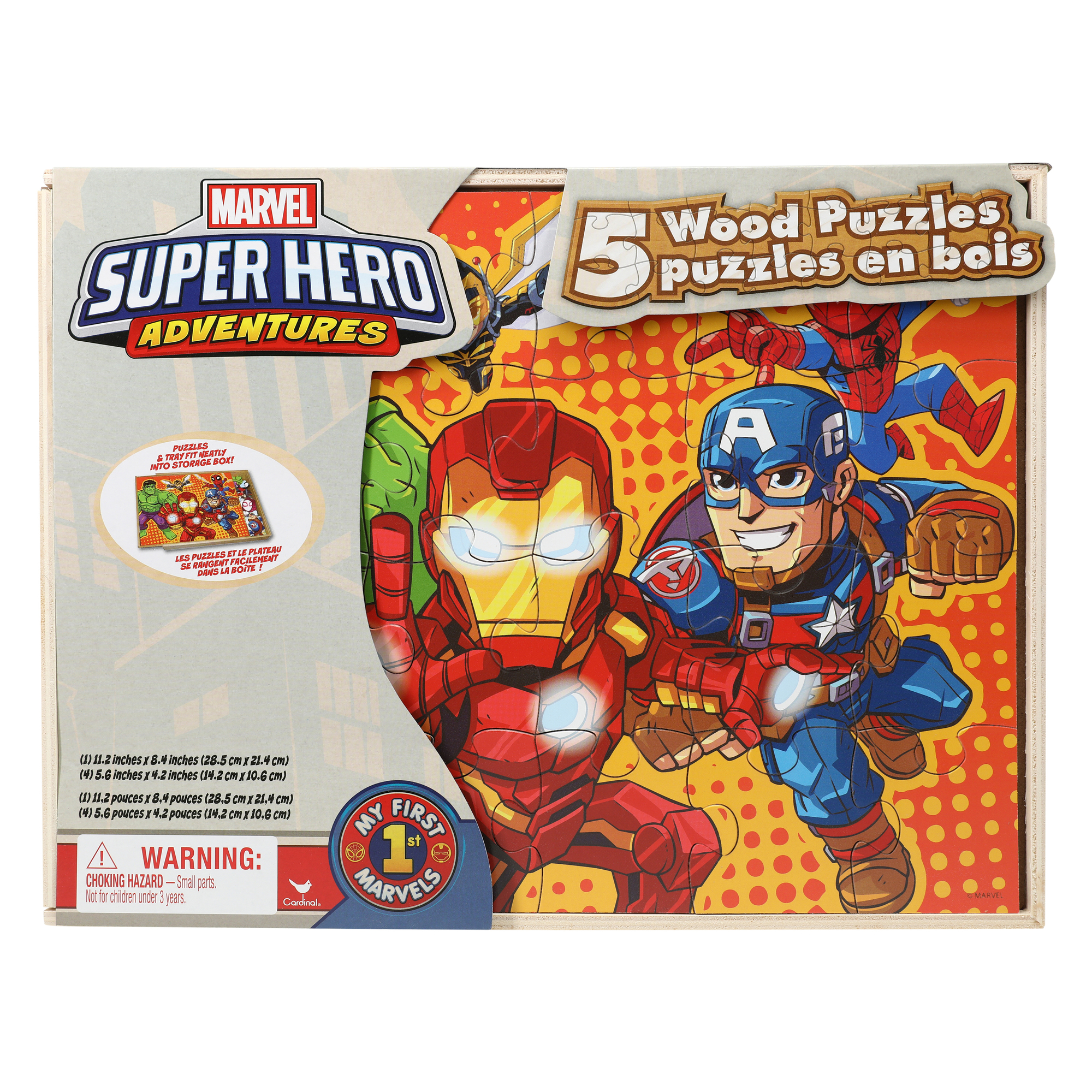 Marvel® Super Hero Adventures 5 Wood Puzzles Set