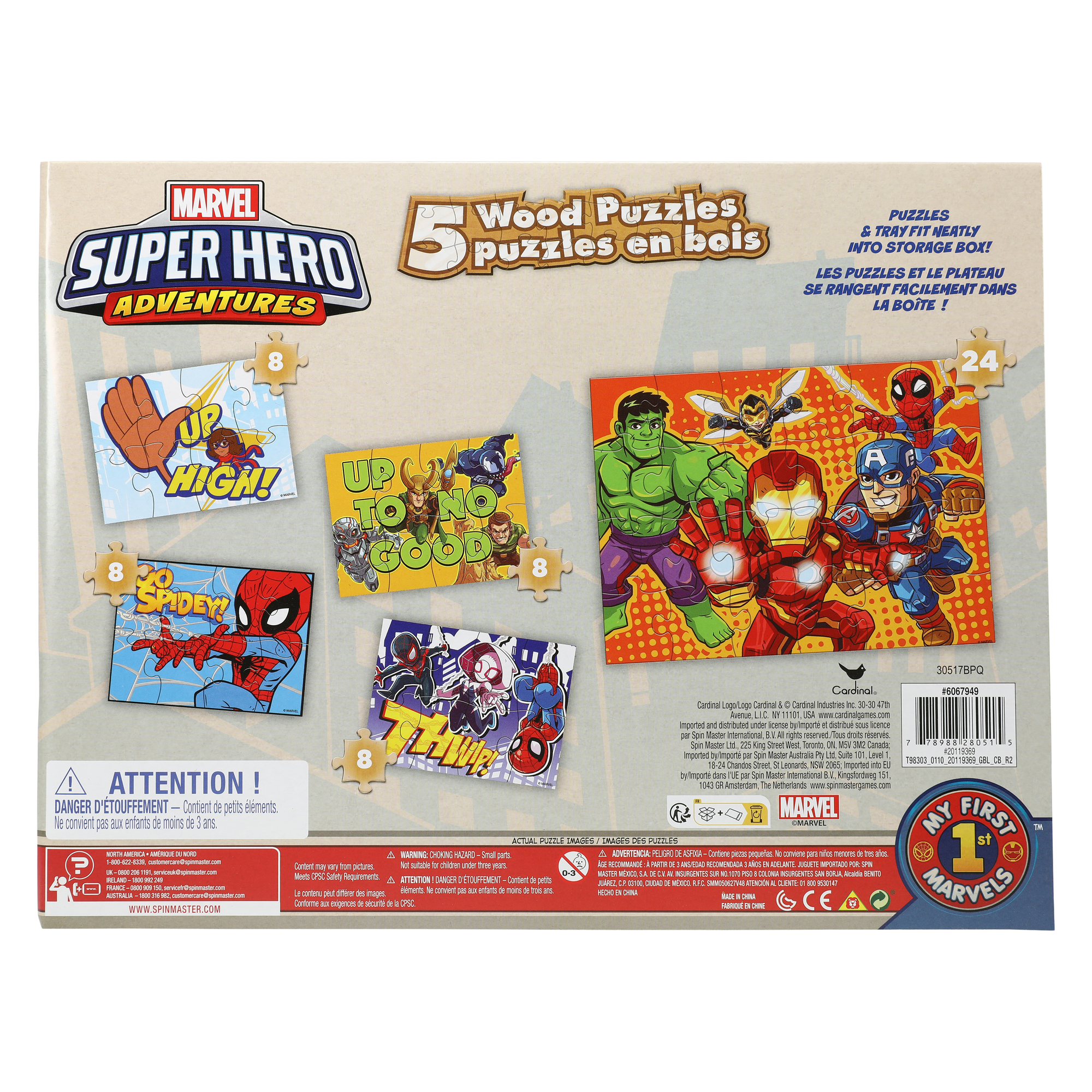 Marvel® Super Hero Adventures 5 Wood Puzzles Set