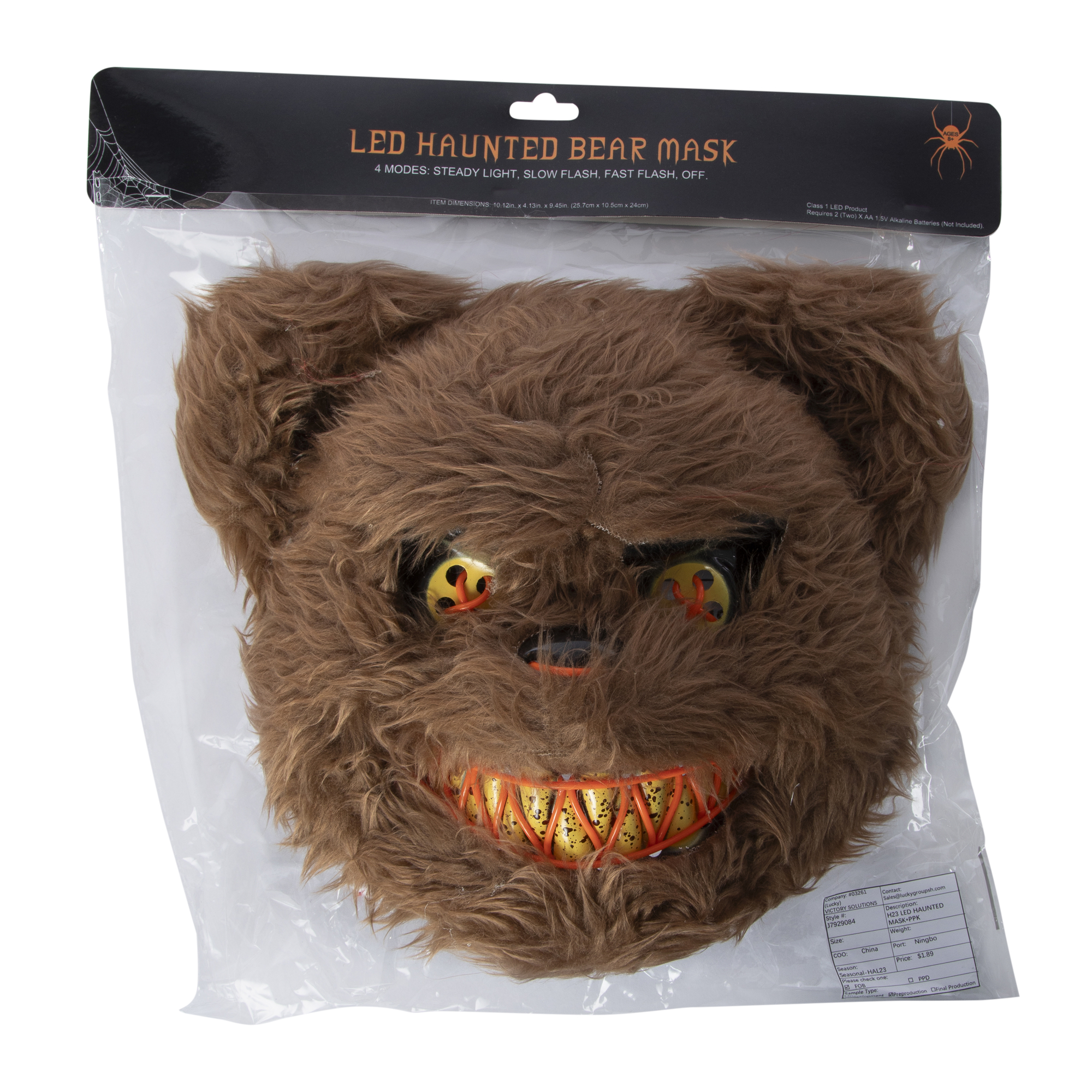 Halloween LED Haunted Bear Mask