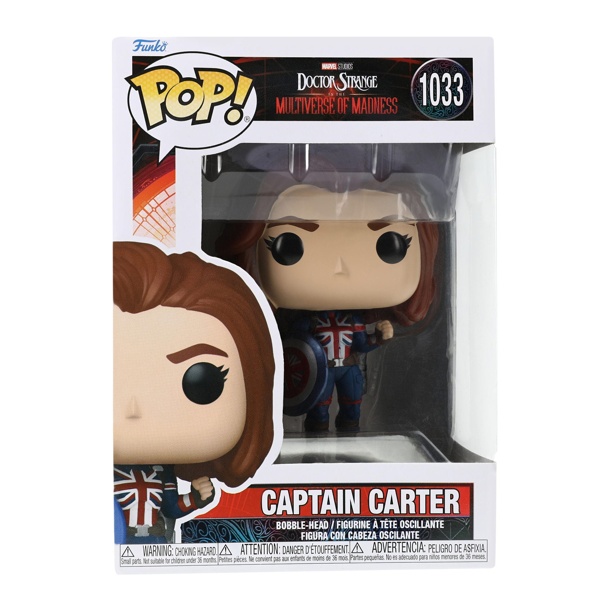 Funko Pop! Doctor Strange in The Multiverse Of Madness Captain Carter Bobble-Head