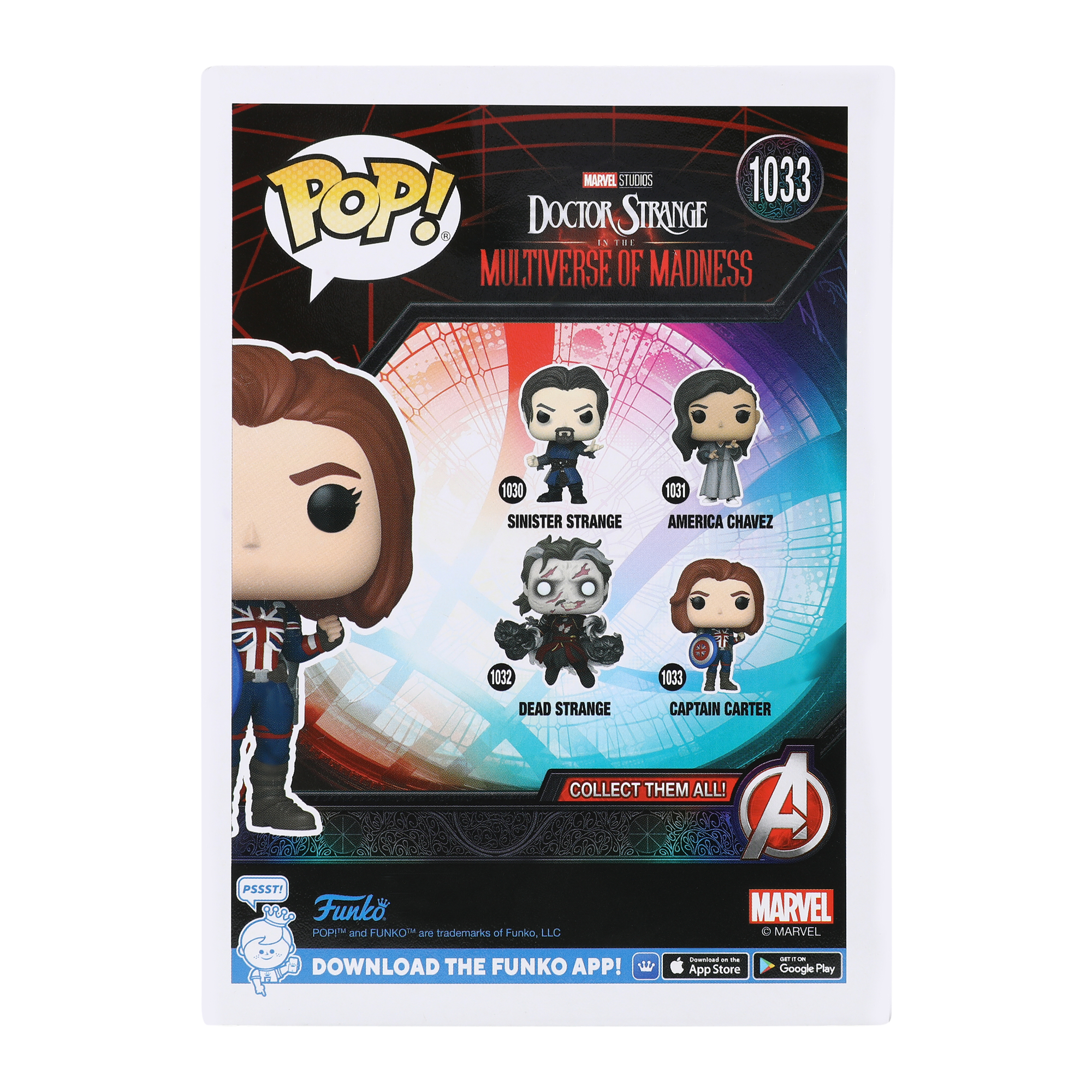 Funko Pop! Doctor Strange in The Multiverse Of Madness Captain Carter Bobble-Head
