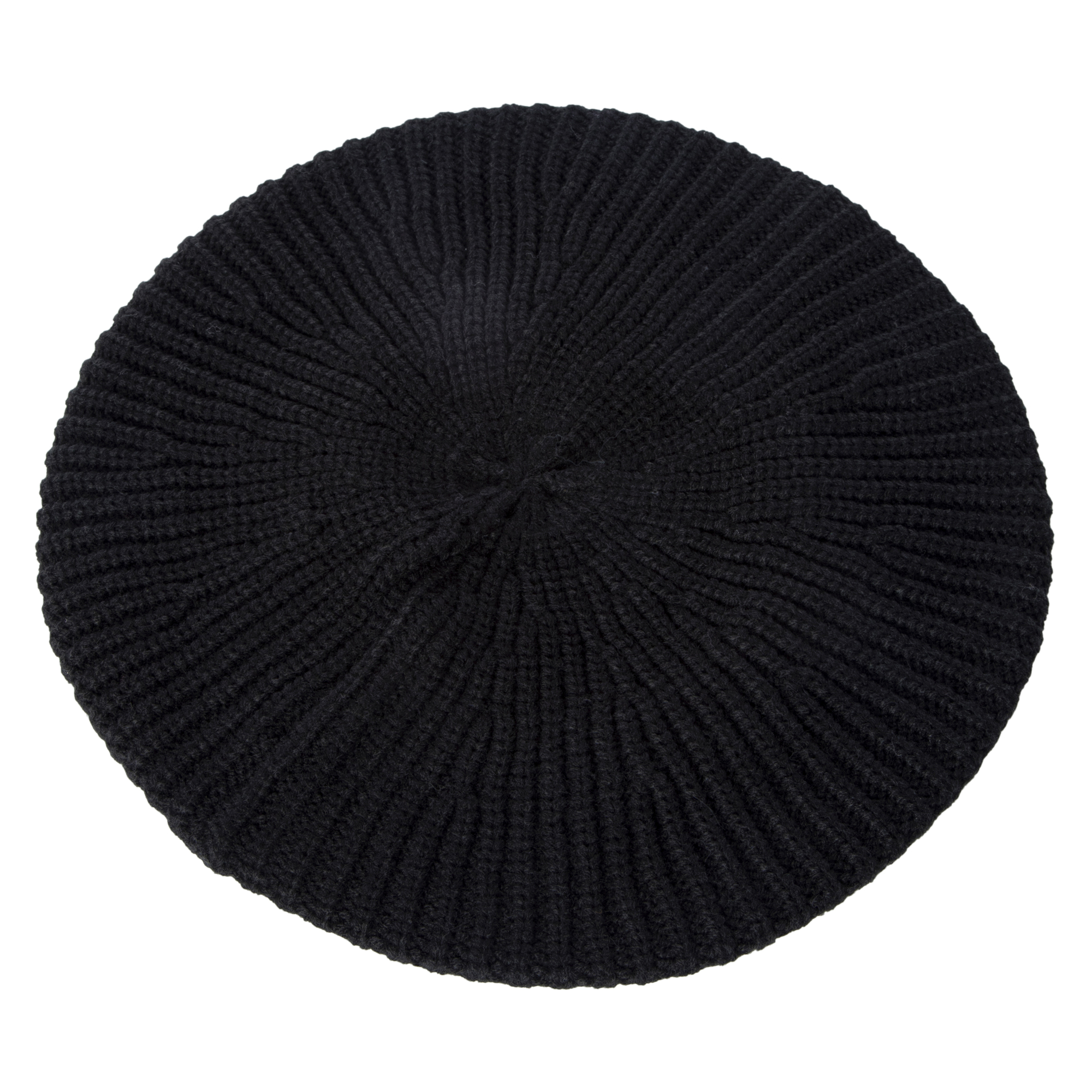 Ribbed Knit Beret Hat