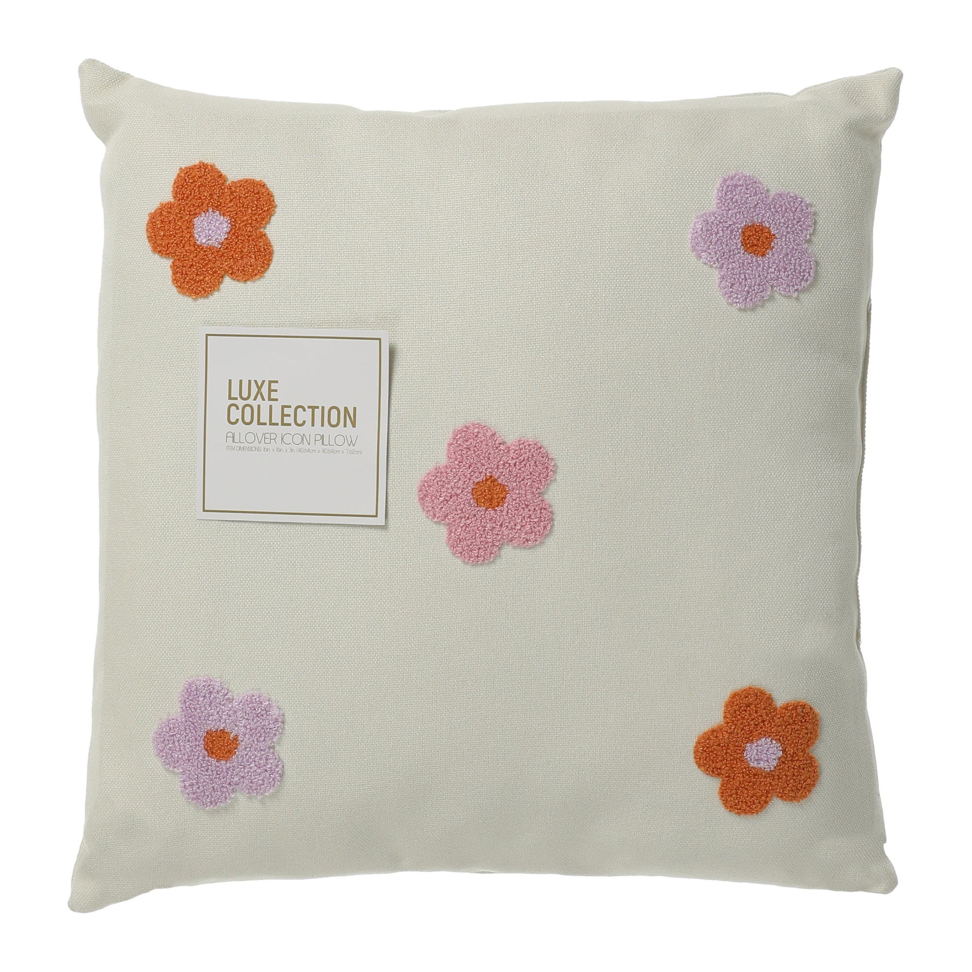 Tufted Icon Throw Pillow 16in