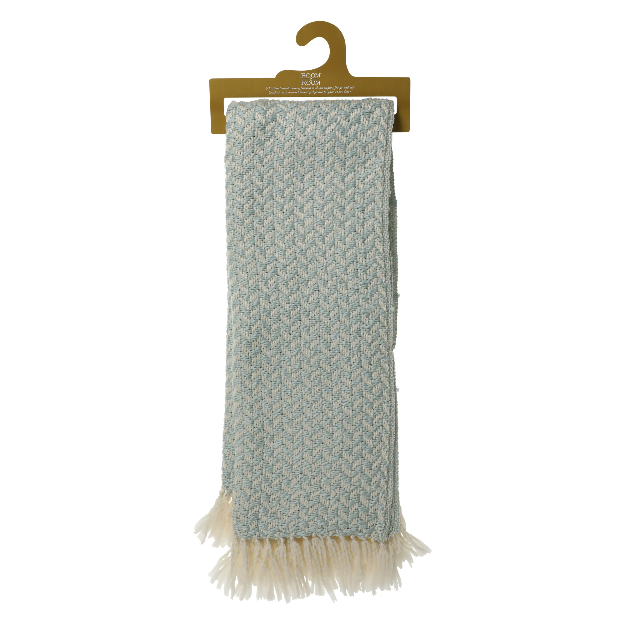 Handwoven Herringbone Throw Blanket 40in x 50in