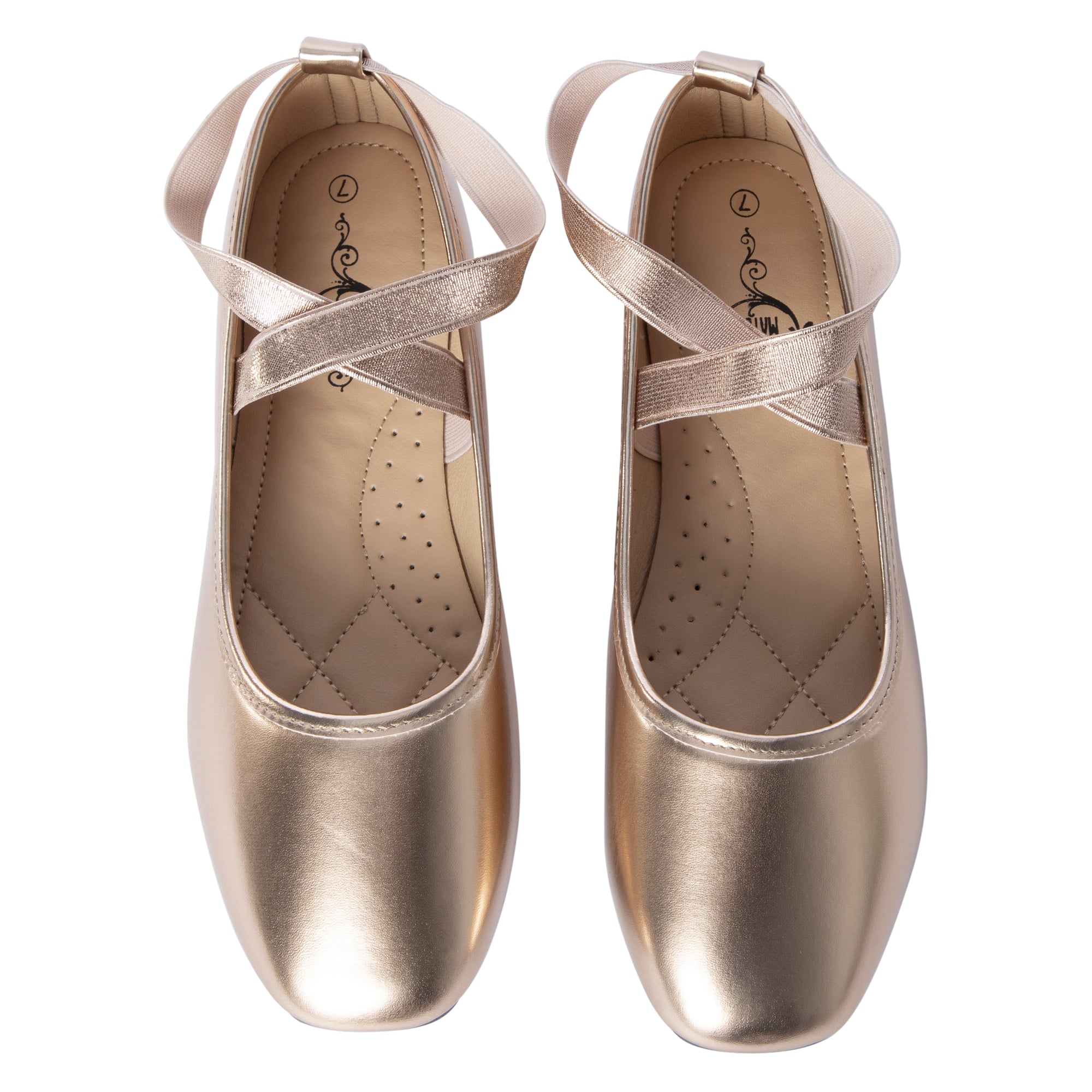 Ladies Metallic Ballet Flats
