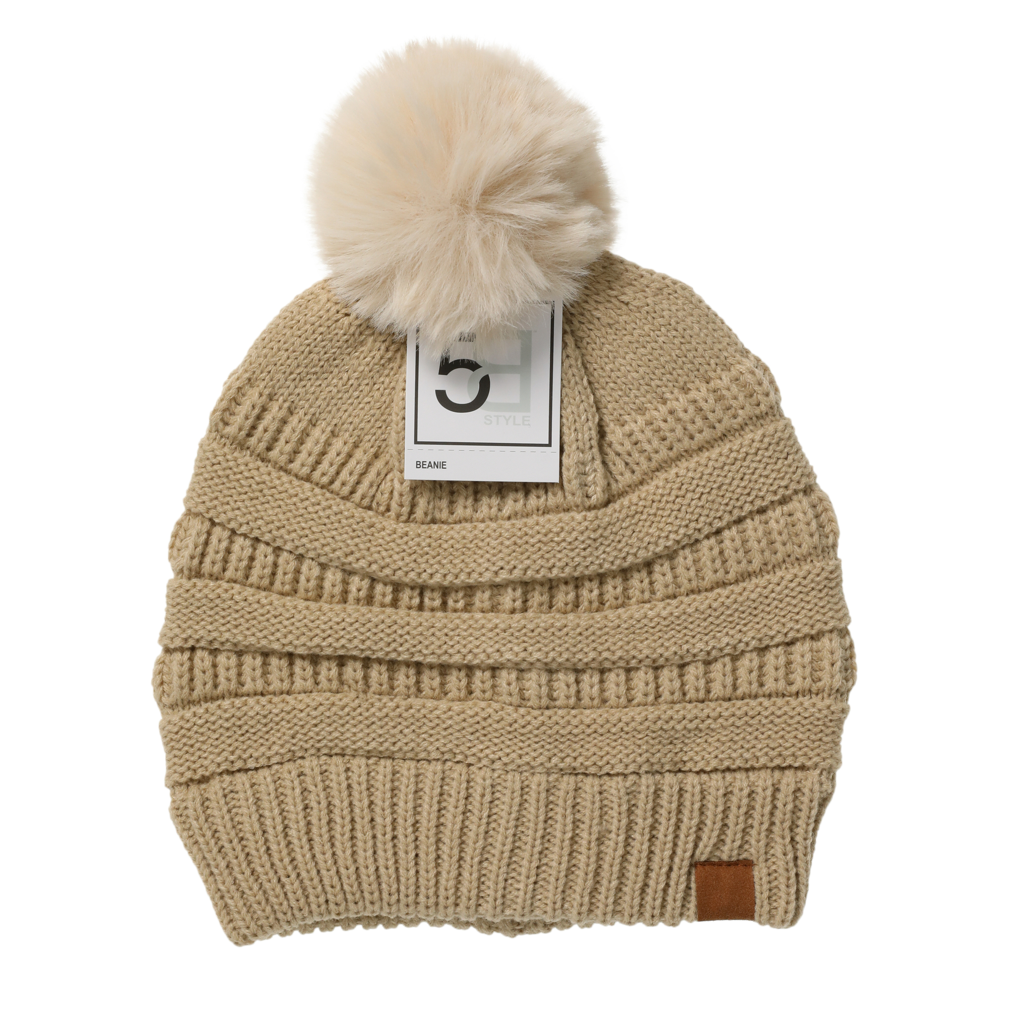Pom Sweater Knit Beanie