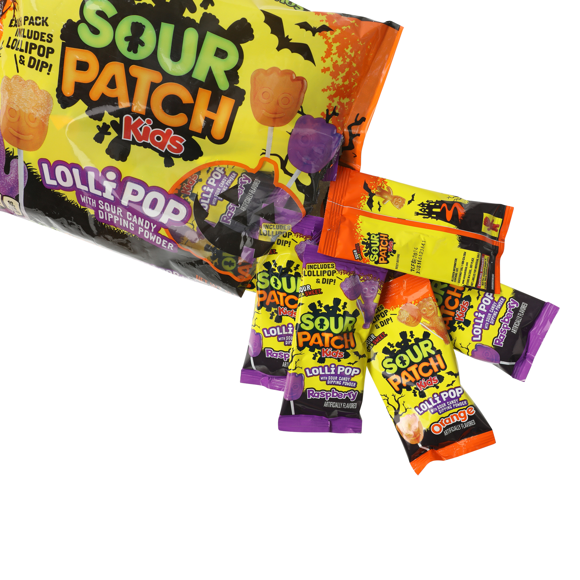 Sour Patch Kids® Halloween Lollipops With Dip 10.58oz