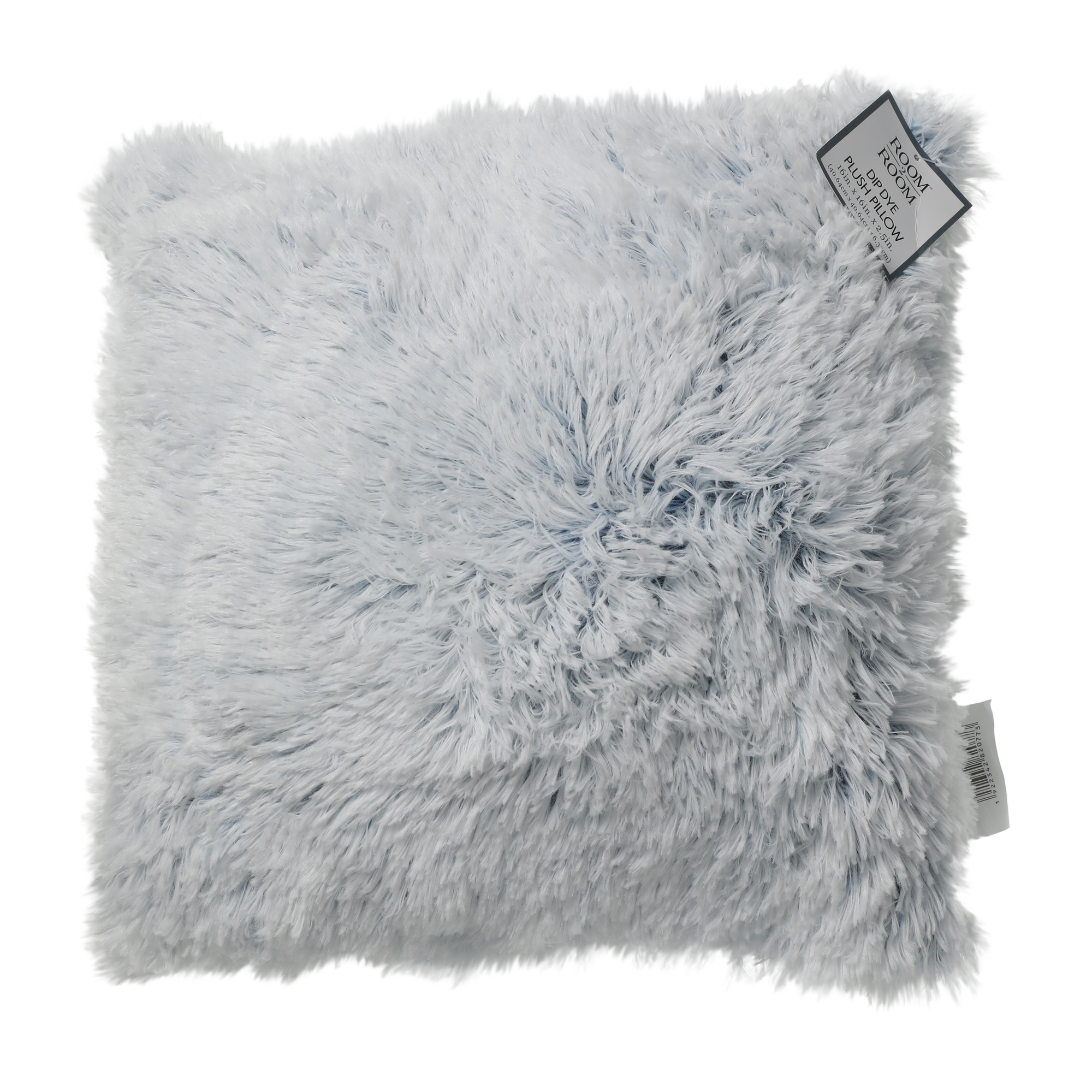 Dip-Dye Plush Faux Fur Throw Pillow 16in