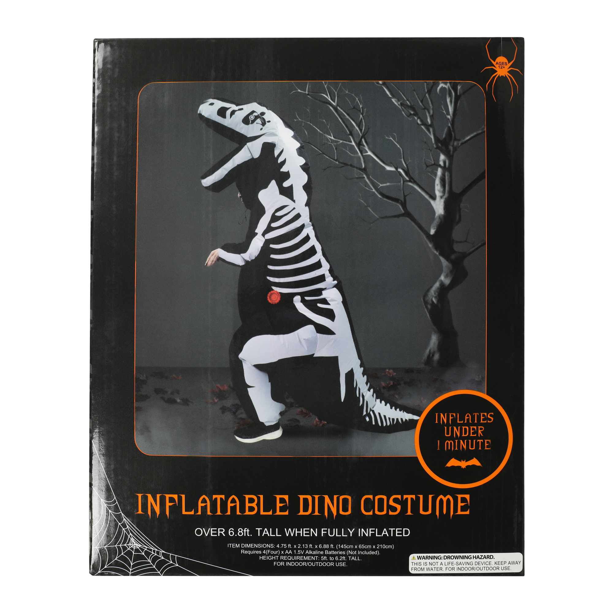 inflatable Dinosaur Skeleton Costume 6.8ft