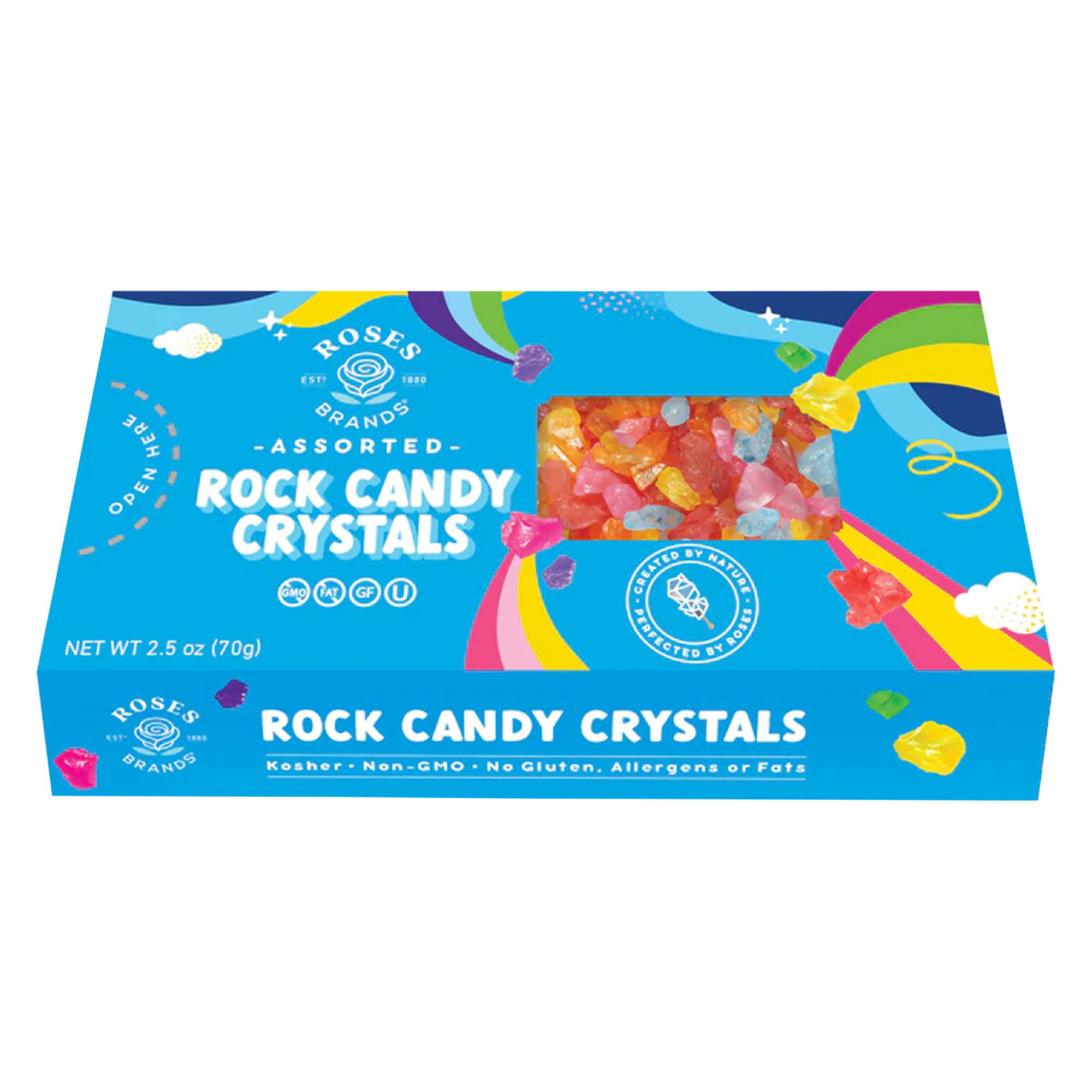 Roses Brands® Assorted Rock Candy Crystals 2.5oz
