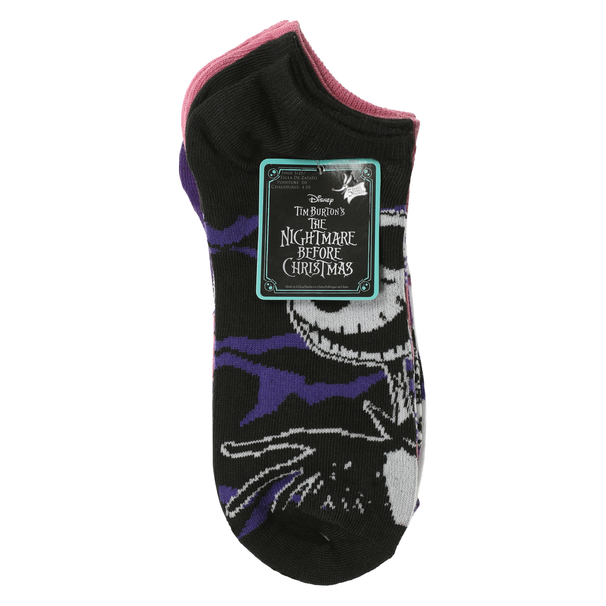 Disney Tim Burton's The Nightmare Before Christmas Ladies Low-Cut Socks 5-Pack