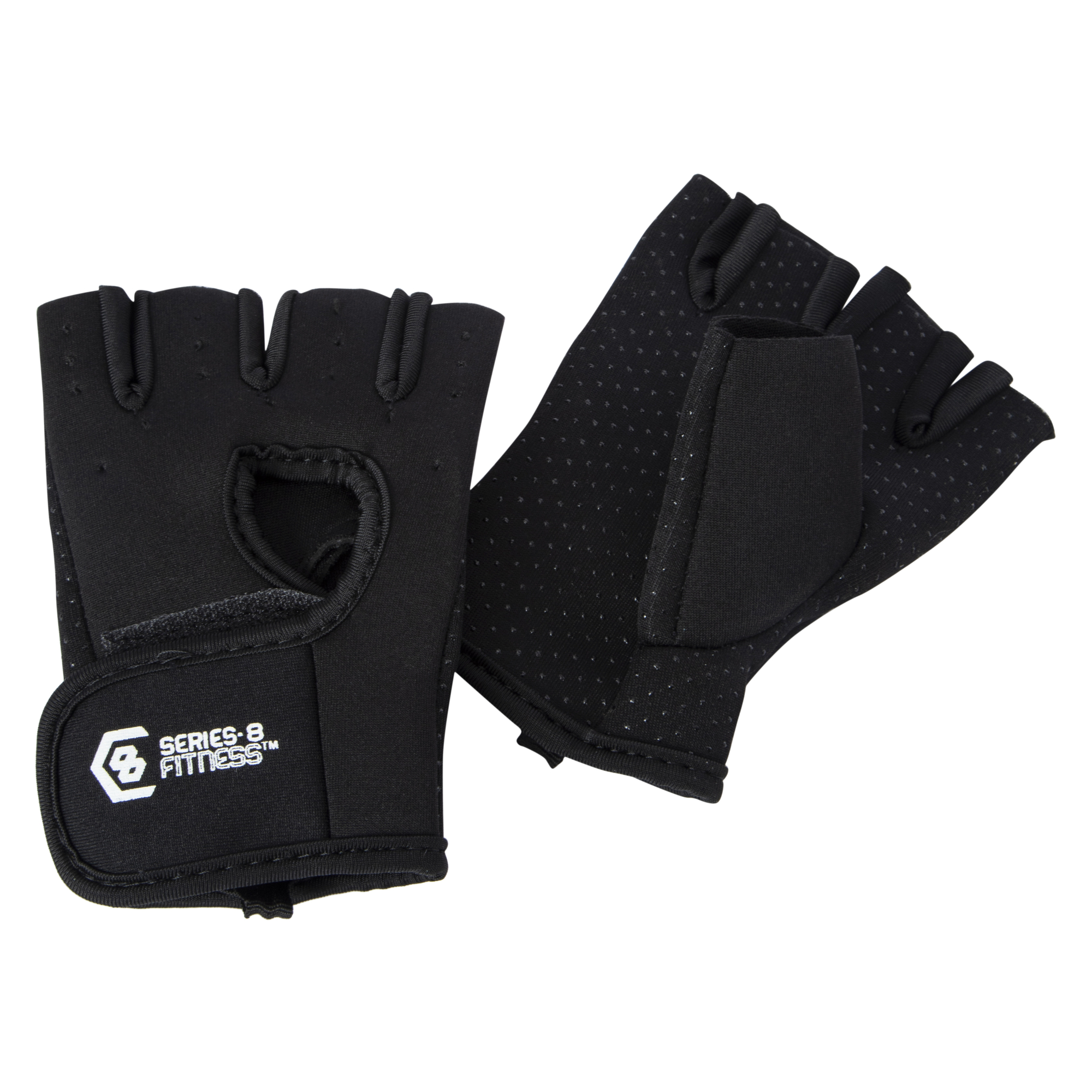 Series-8 Fitness™ Black Fitness Gloves
