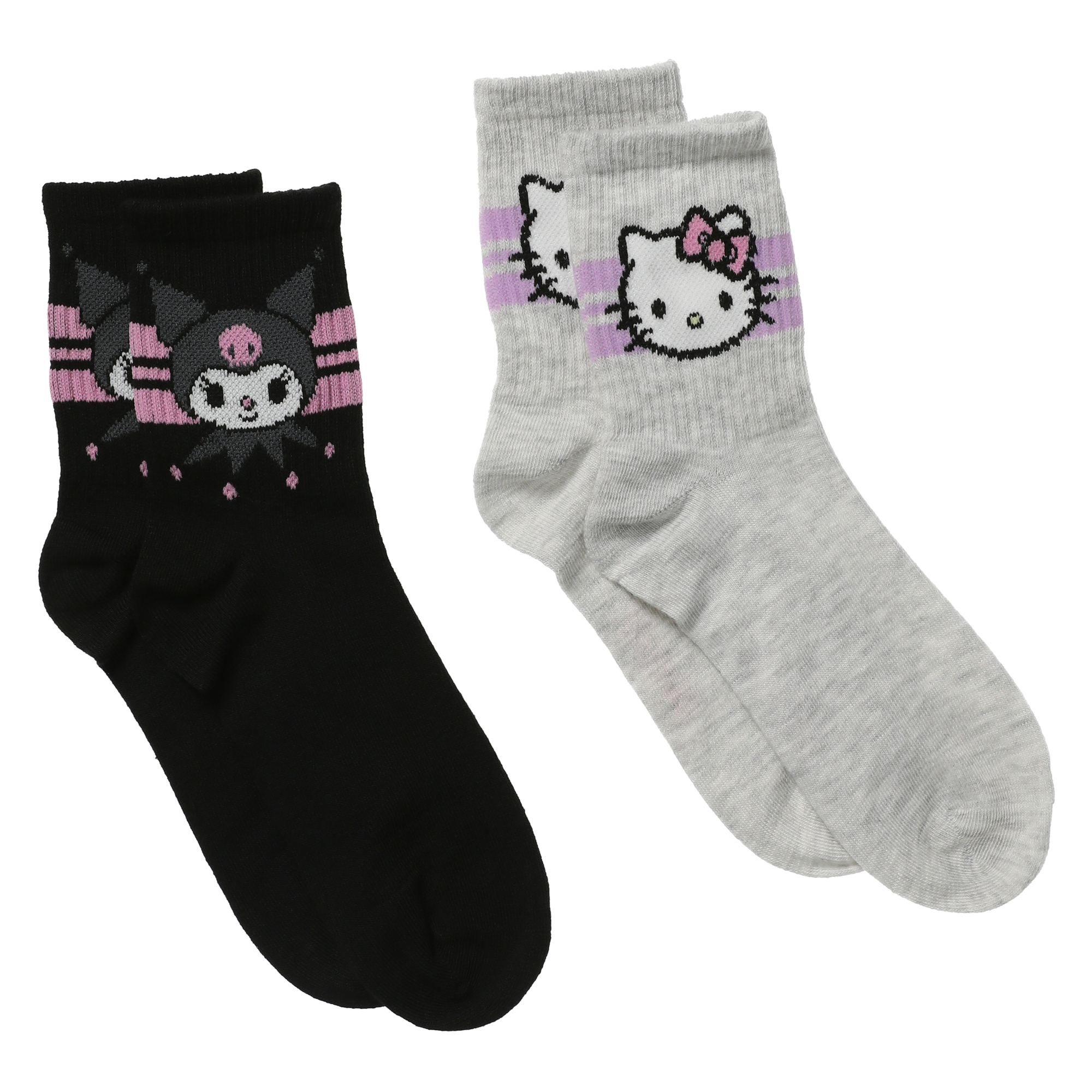 Hello Kitty® And Friends Ladies Mid-Crew Socks 2-Pack