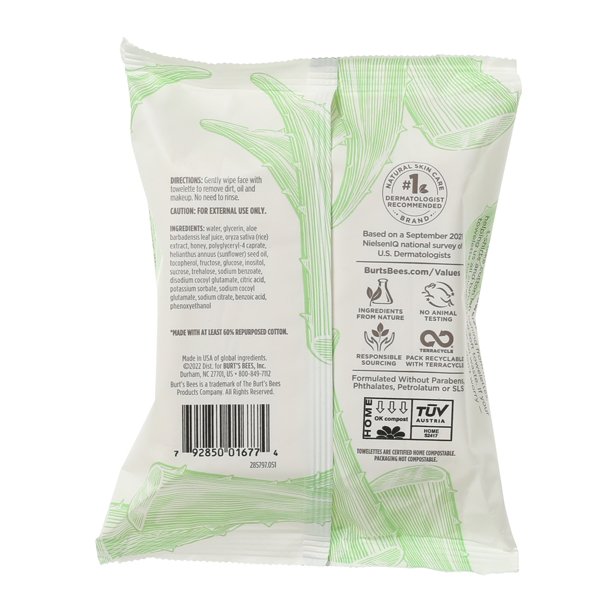 Burt’S Bees® Sensitive Facial Towelettes With Aloe Vera 30-Count