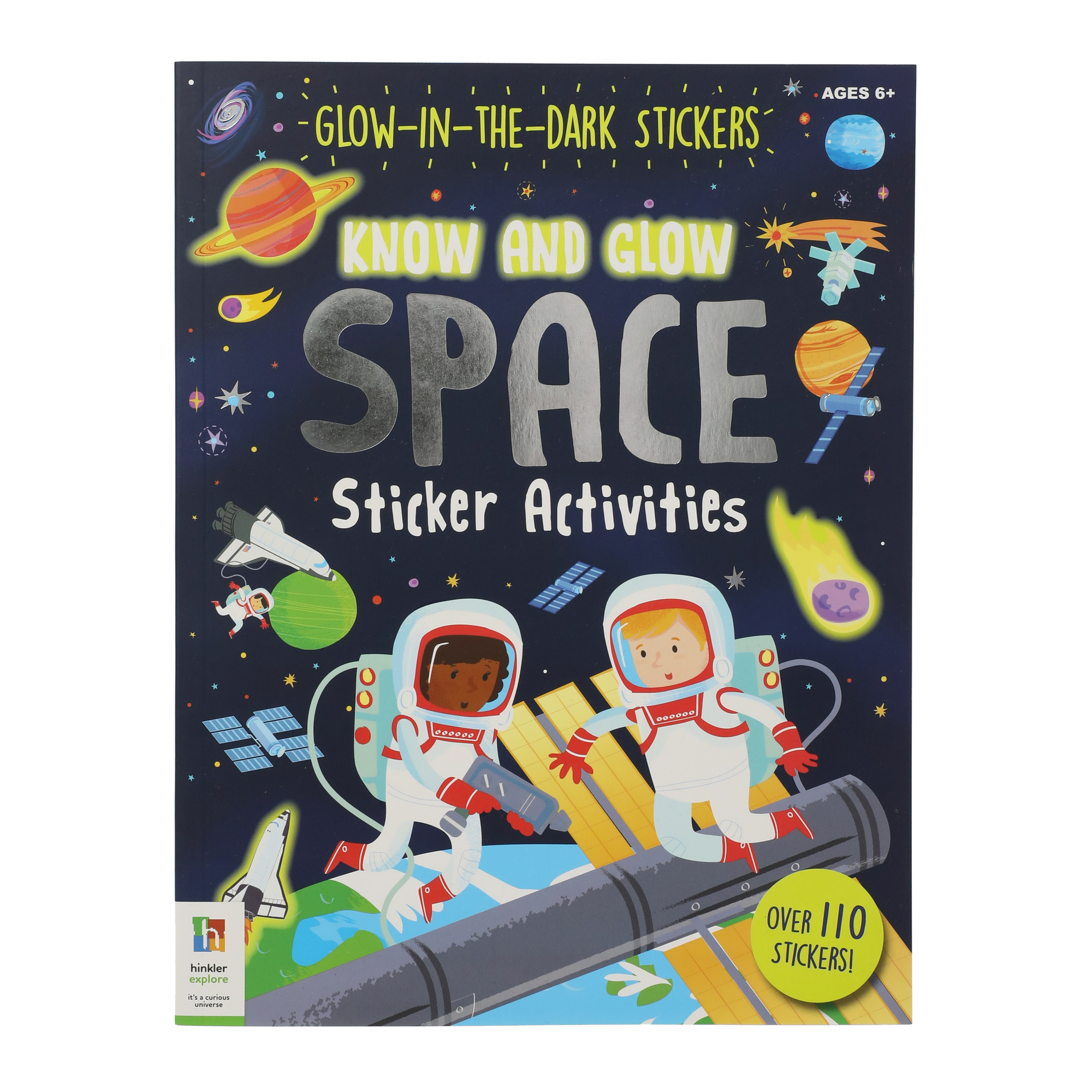 Glow-in-The-Dark Space Sticker Activity Book With Over 110 Stickers
