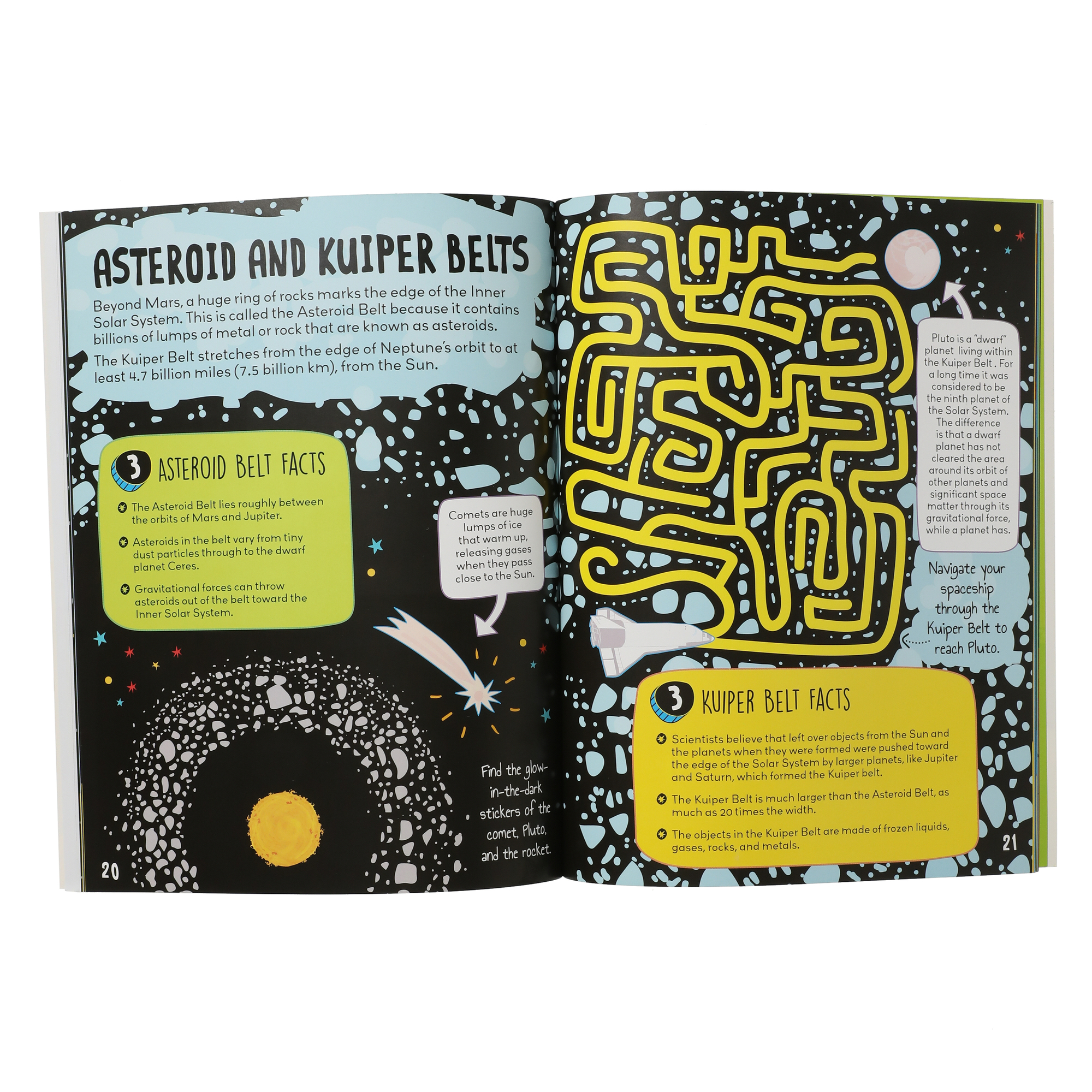 Glow-in-The-Dark Space Sticker Activity Book With Over 110 Stickers