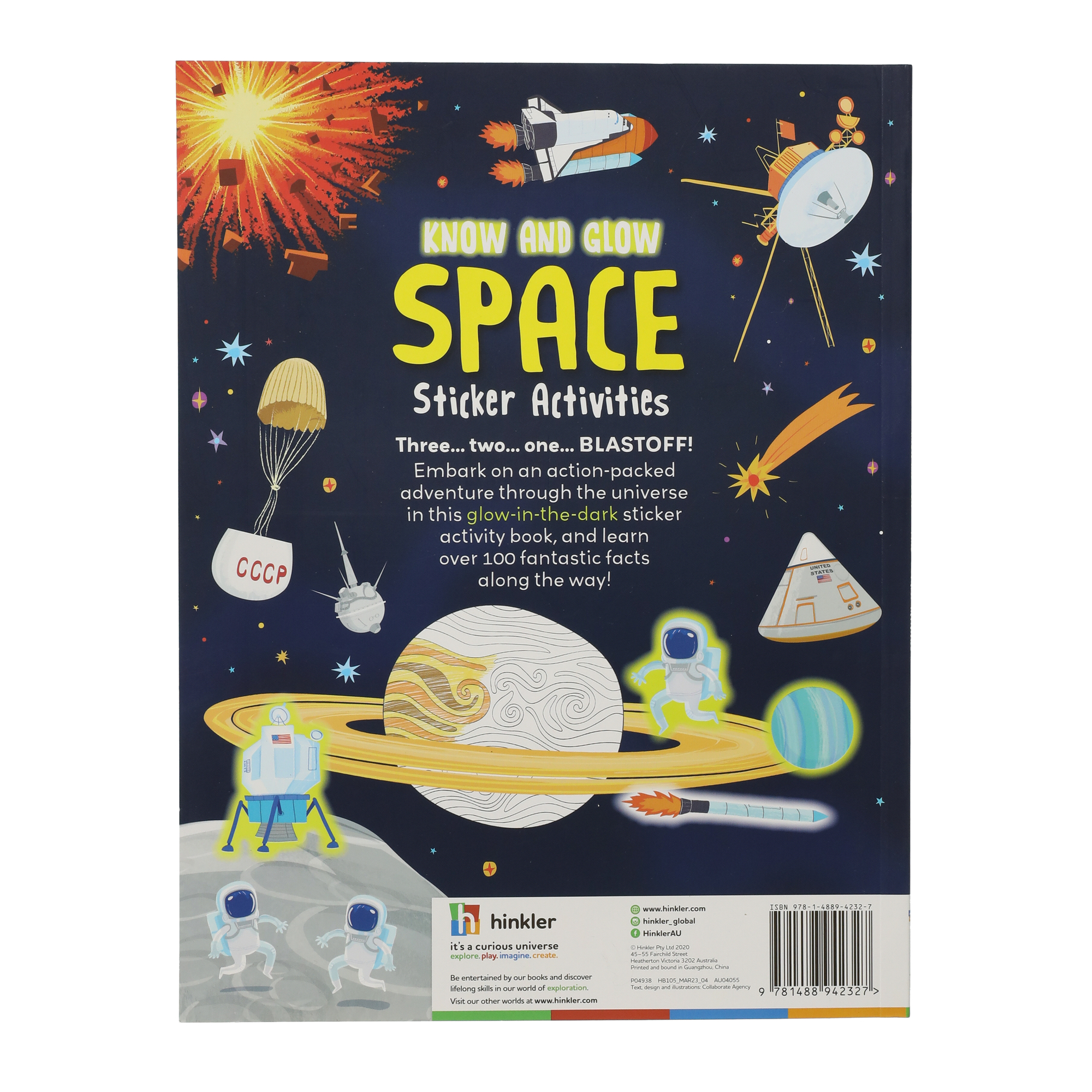 Glow-in-The-Dark Space Sticker Activity Book With Over 110 Stickers