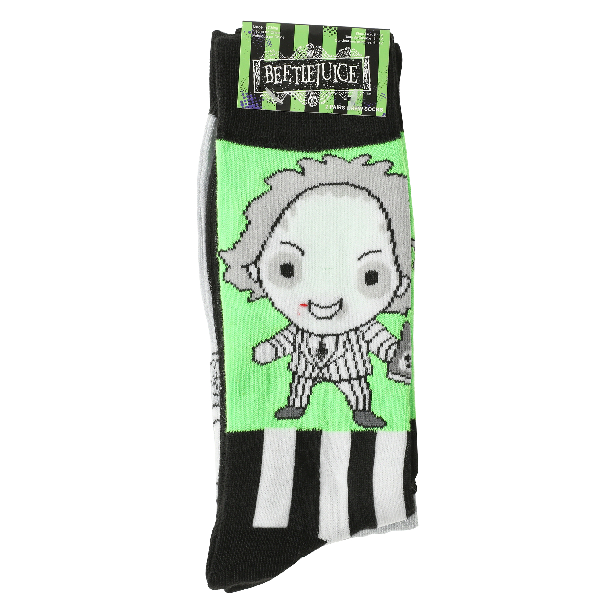 Beetlejuice™ Mens Crew Socks 2-Pack