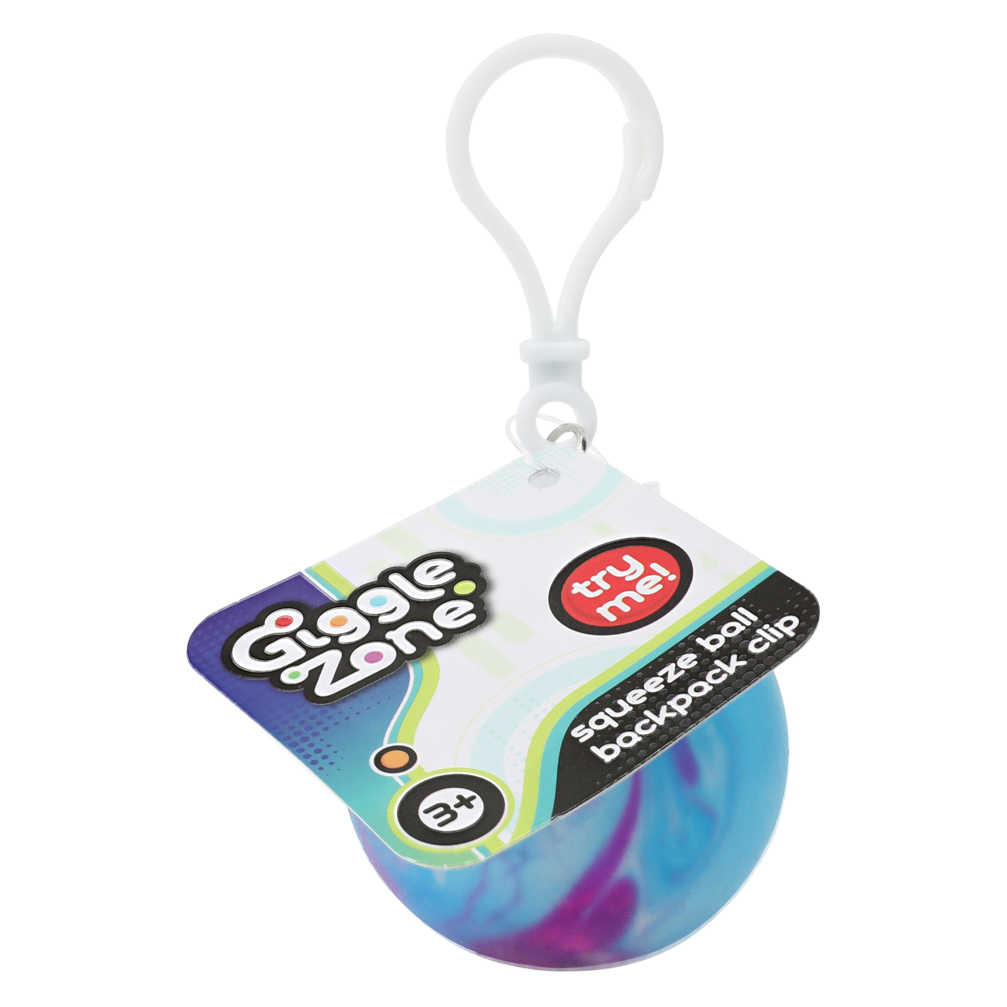 Giggle Zone Squeeze Ball Backpack Clip (Styles May Vary)
