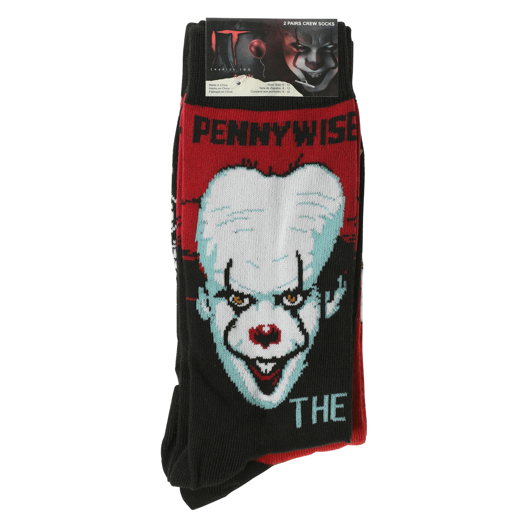 It® Pennywise Mens Crew Socks 2-Pack