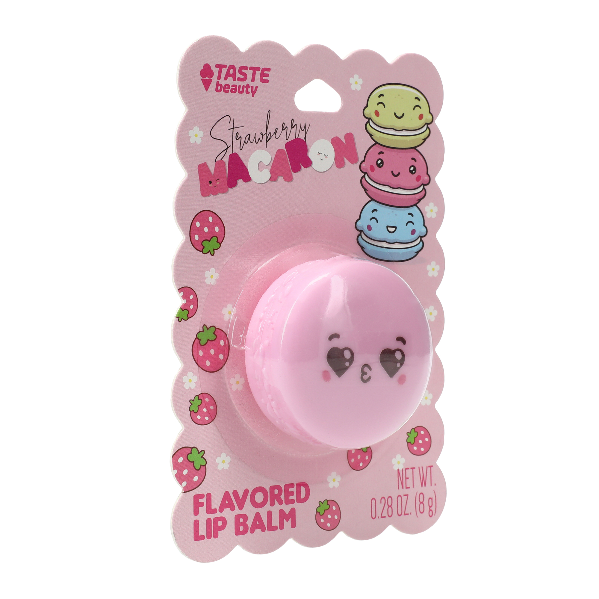 Taste Beauty® Flavored Kawaii Macaron Lip Balm 0.28oz - Strawberry