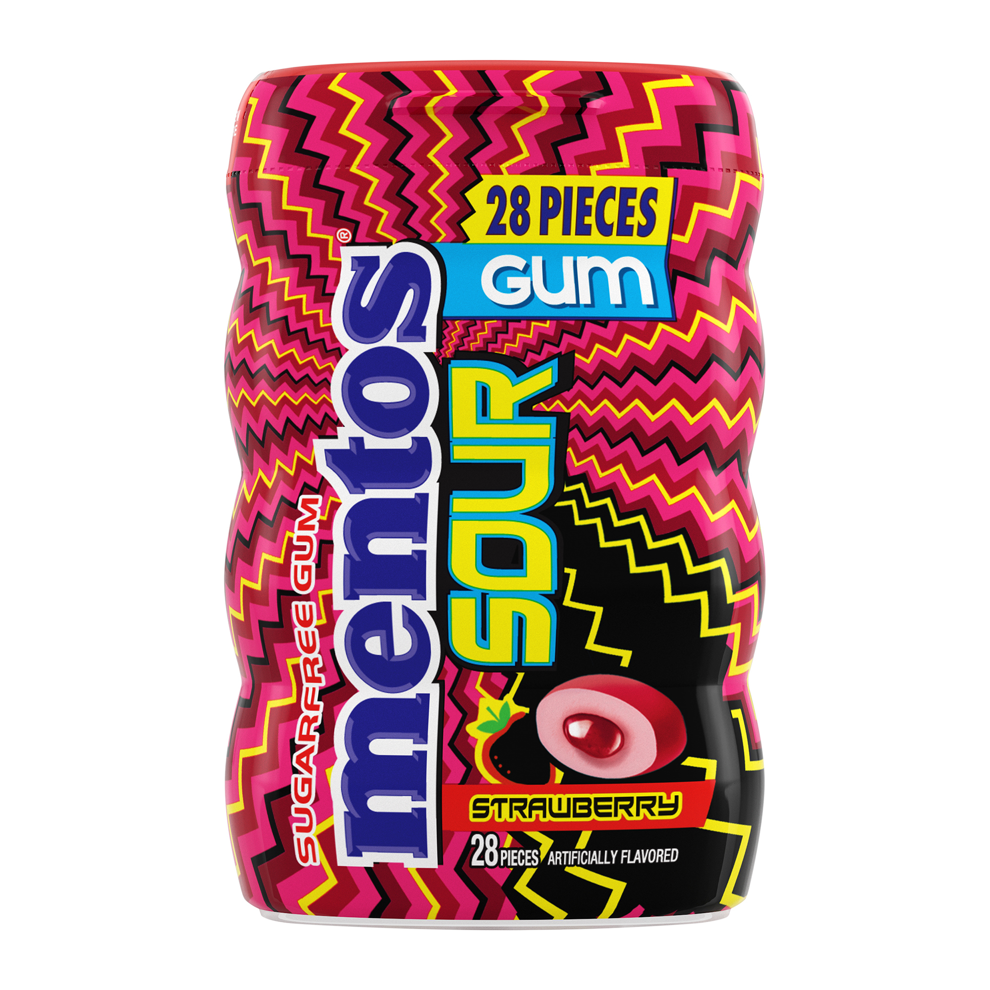 Mentos® Sour Strawberry Sugar-Free Gum 28-Piece