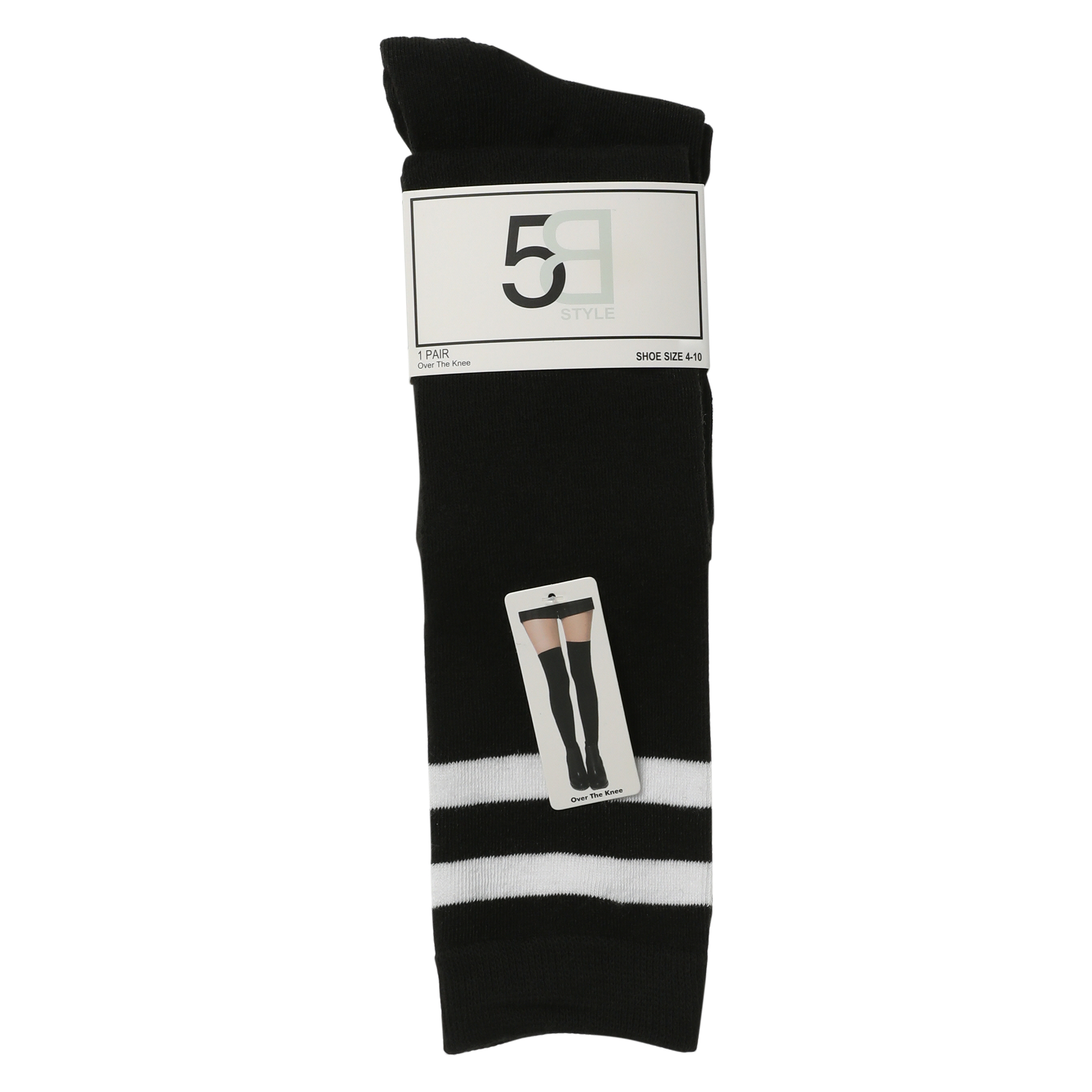 Ladies Striped Over-The-Knee Boot Socks
