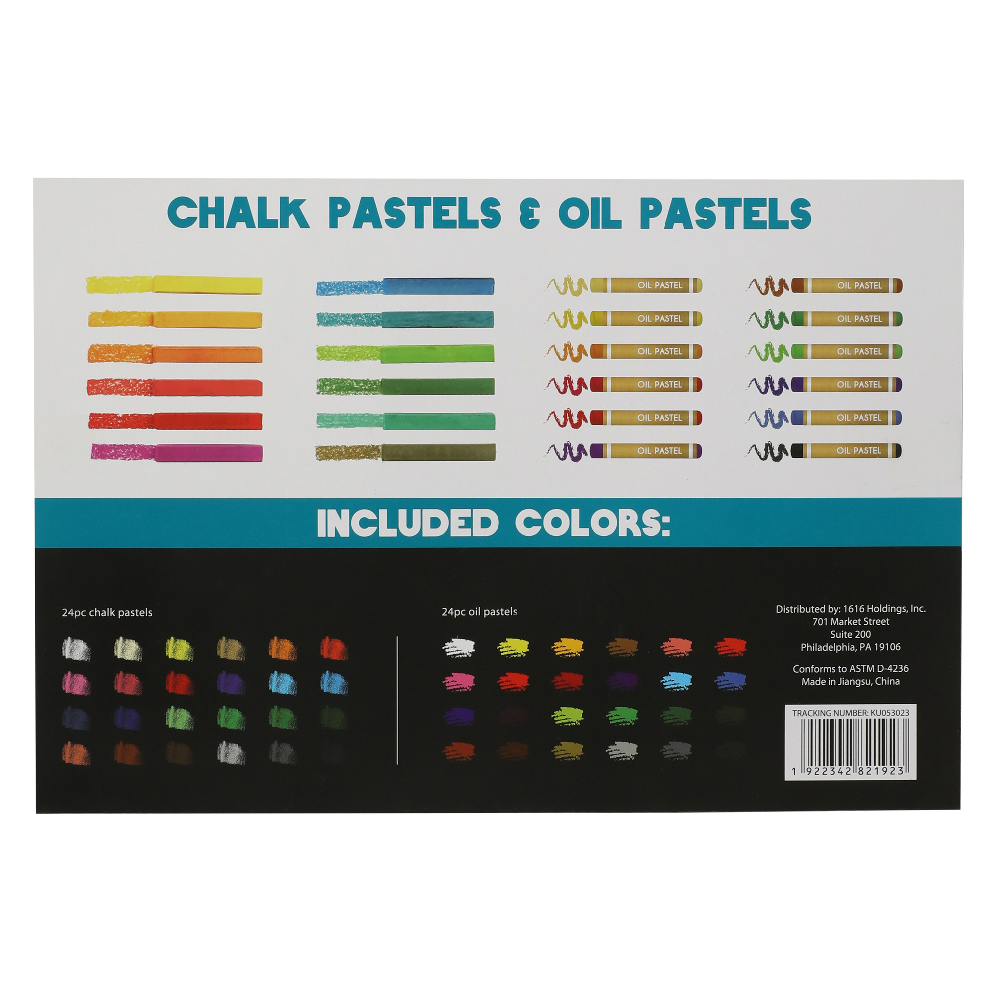 Chalk Pastels & Oil Pastels 48-Count Set