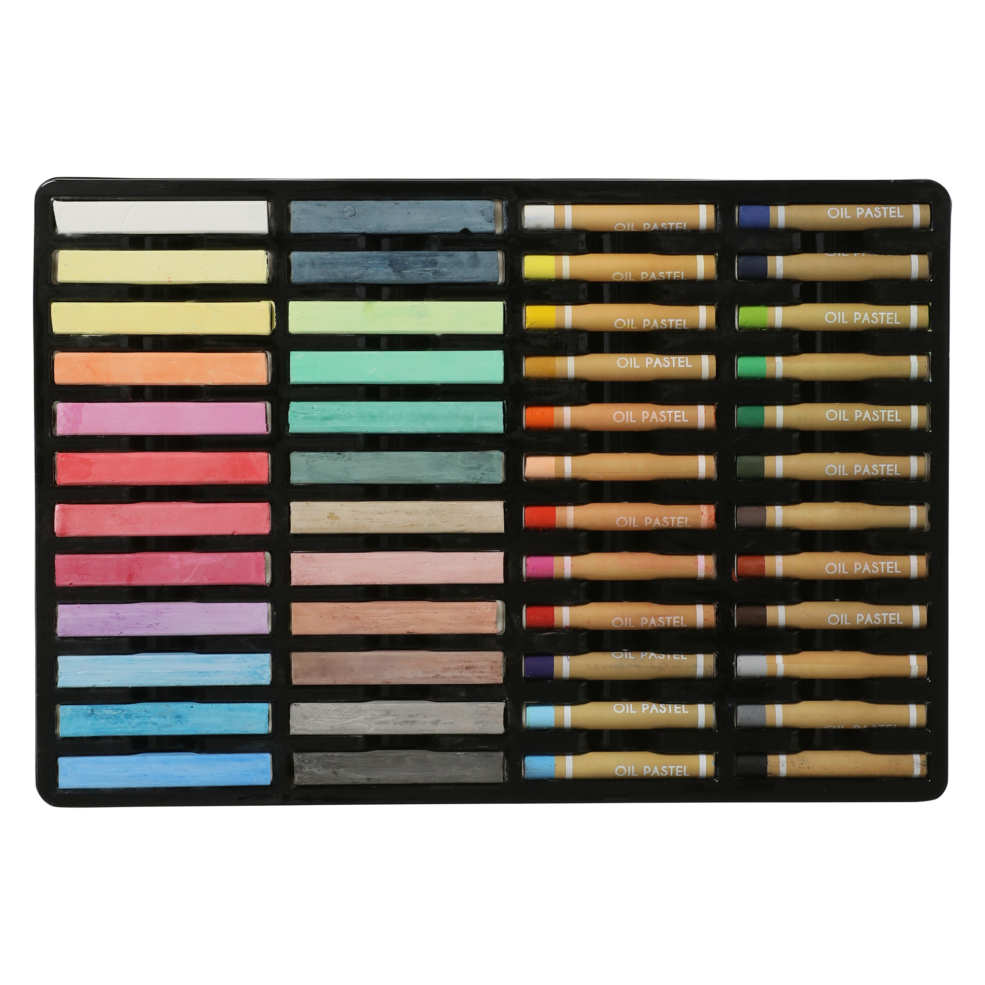 Chalk Pastels & Oil Pastels 48-Count Set