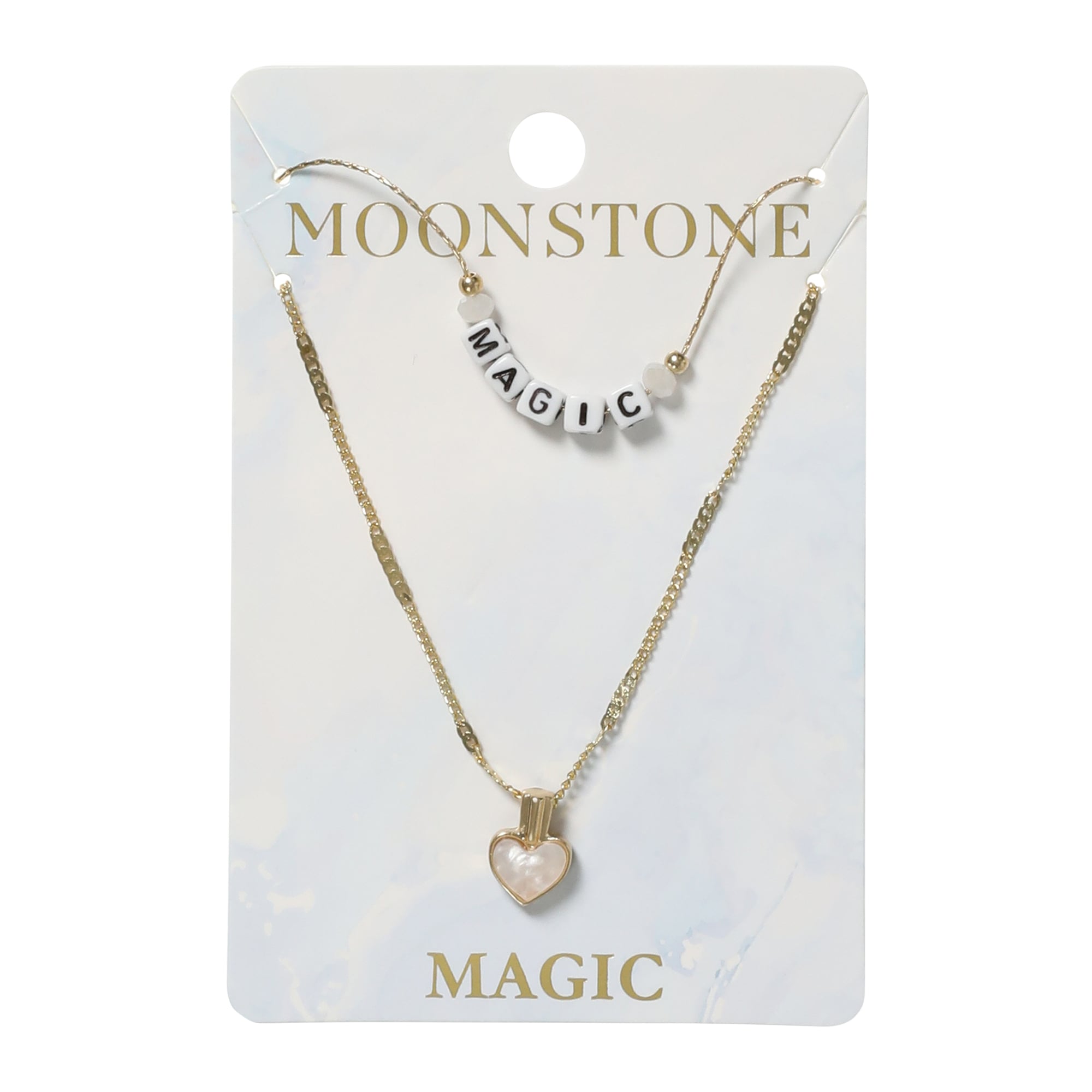 Layered Crystal Necklace 2-Piece Set - Magic