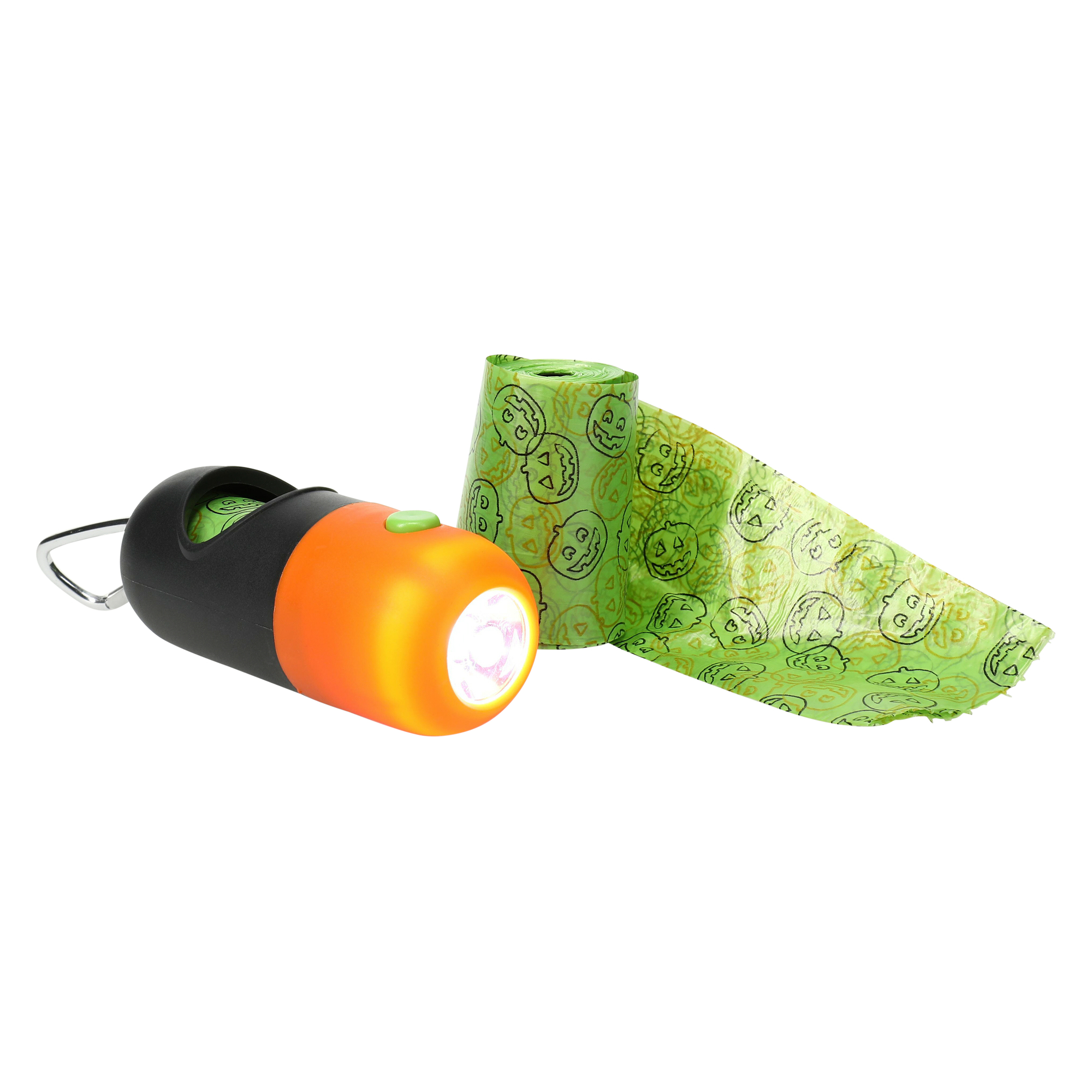 Halloween Pet Waste Bag Dispenser & LED Flashlight