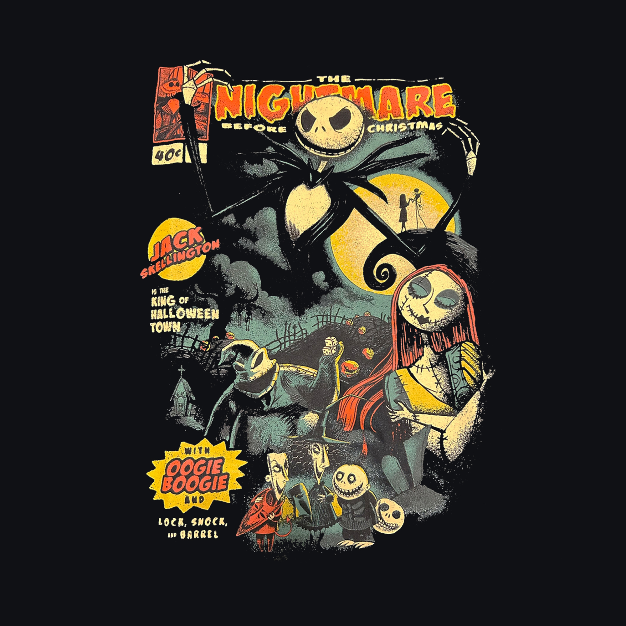 Disney Tim Burton's The Nightmare Before Christmas Comic Book Graphic Tee