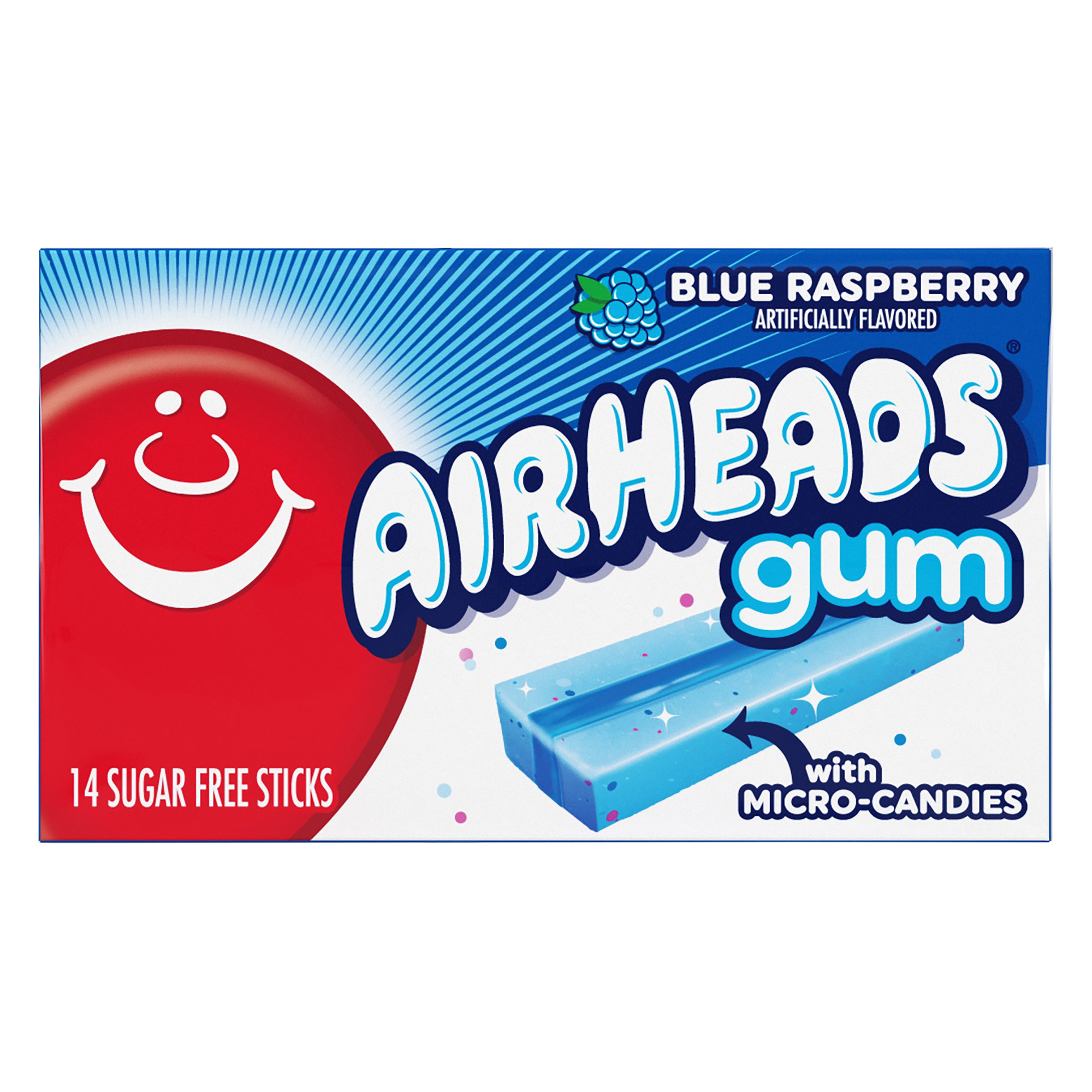 Airheads® Blue Raspberry Gum With Micro-Candies 14-Count