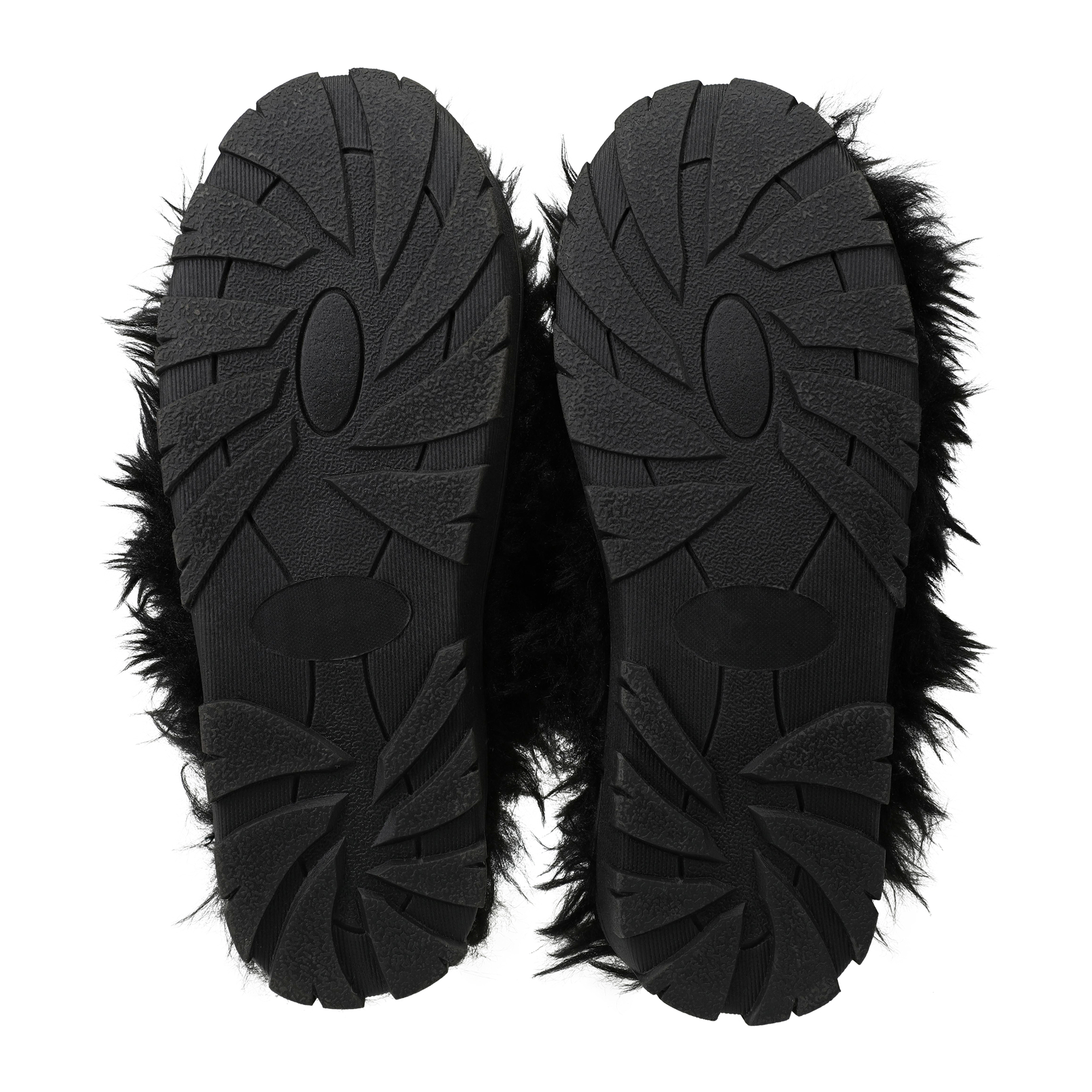 Ladies Faux Fur Fuzzy Slippers