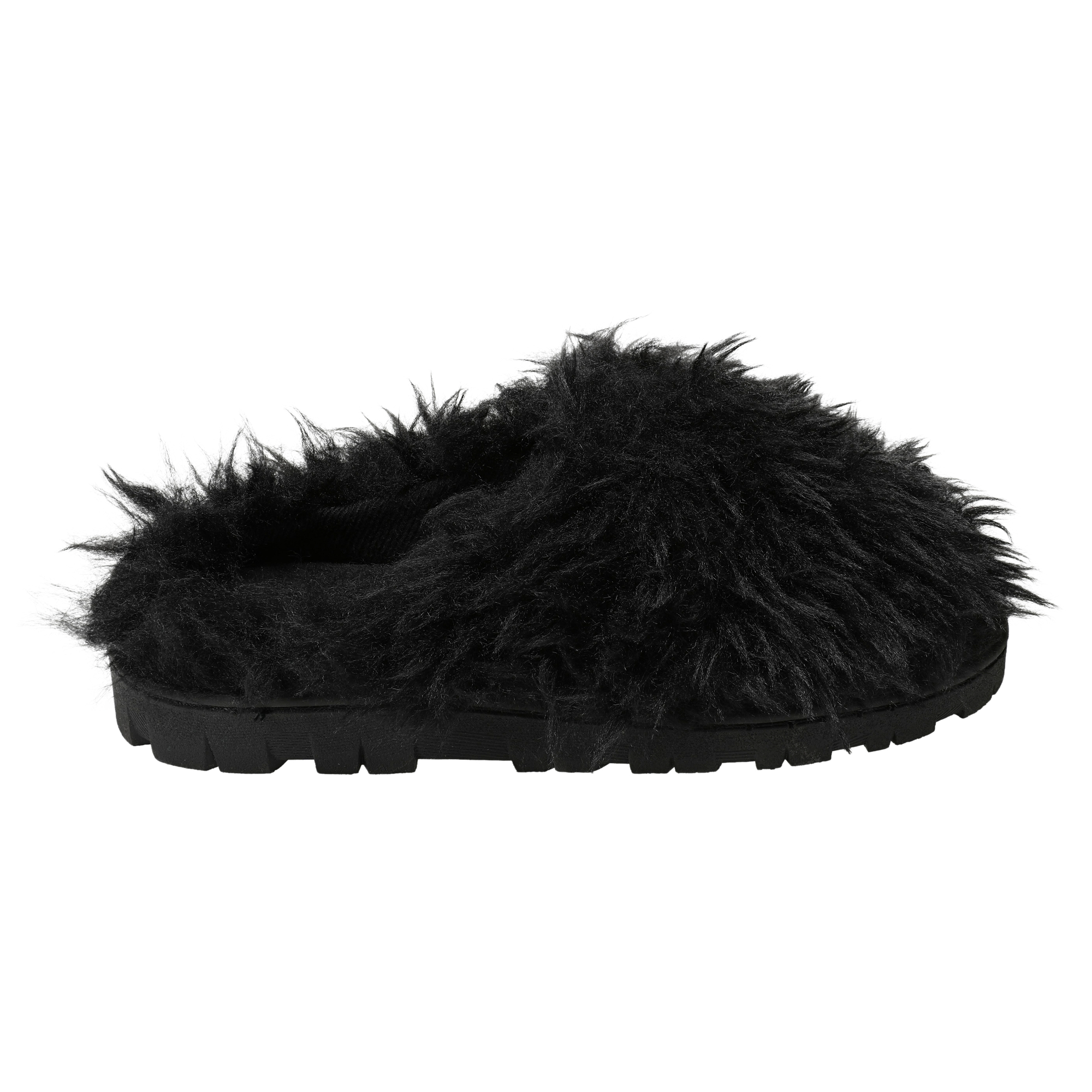 Ladies Faux Fur Fuzzy Slippers