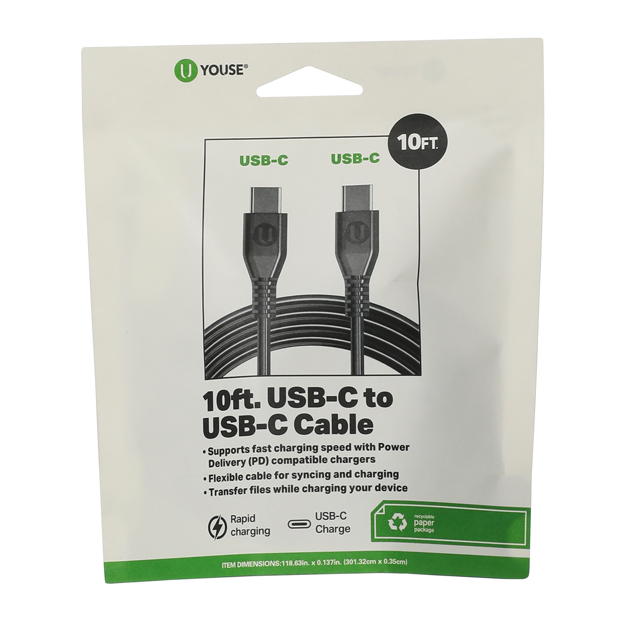 10ft USB-C To Cable