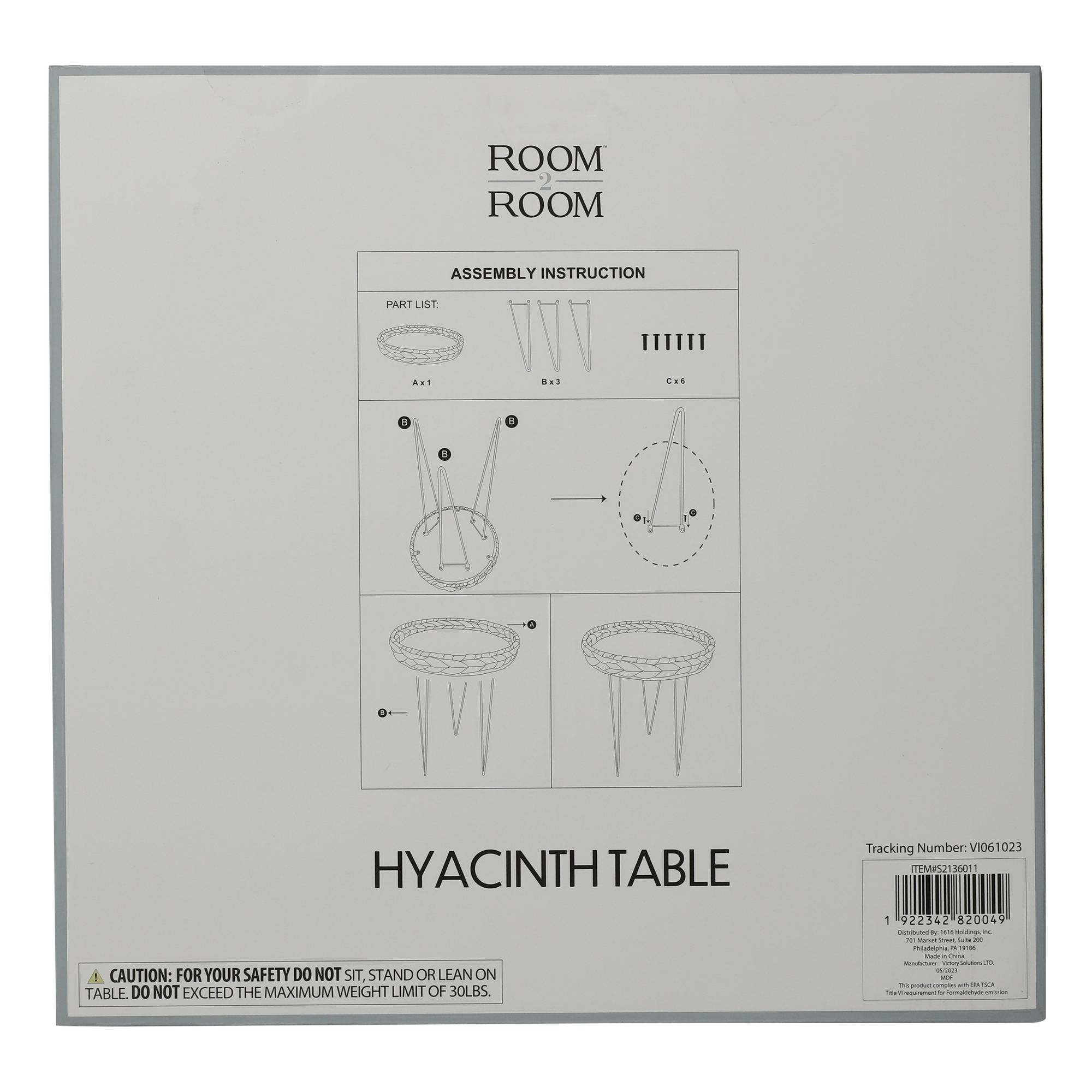 Hyacinth Table 11.6in x 16.4in