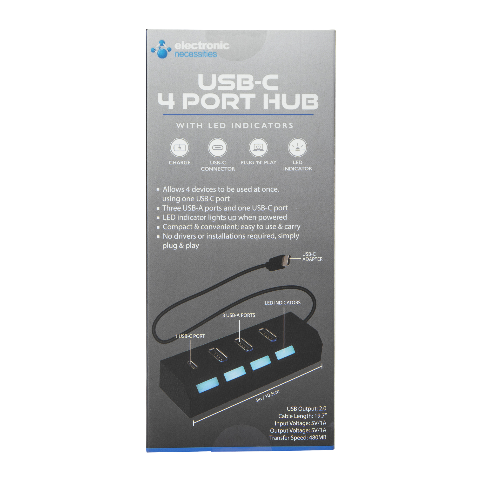 Hub USB-C 4 Puertos Multiplica Tus Conexiones al Maximo Mercablo 6