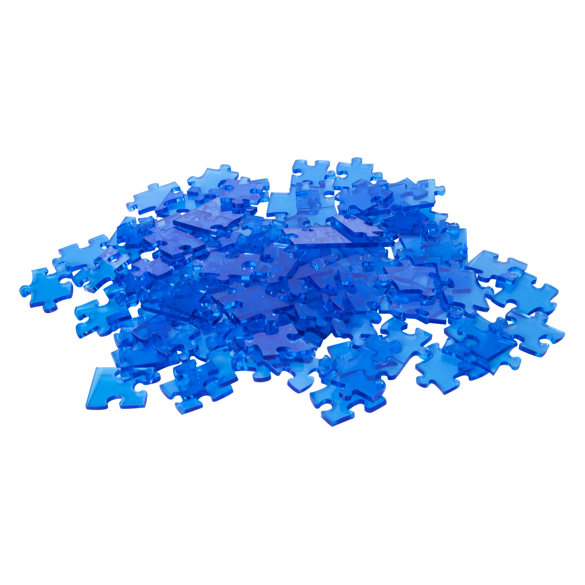 Impossible Puzzle: Transparent Aesthetic Game 100-Piece - Blue